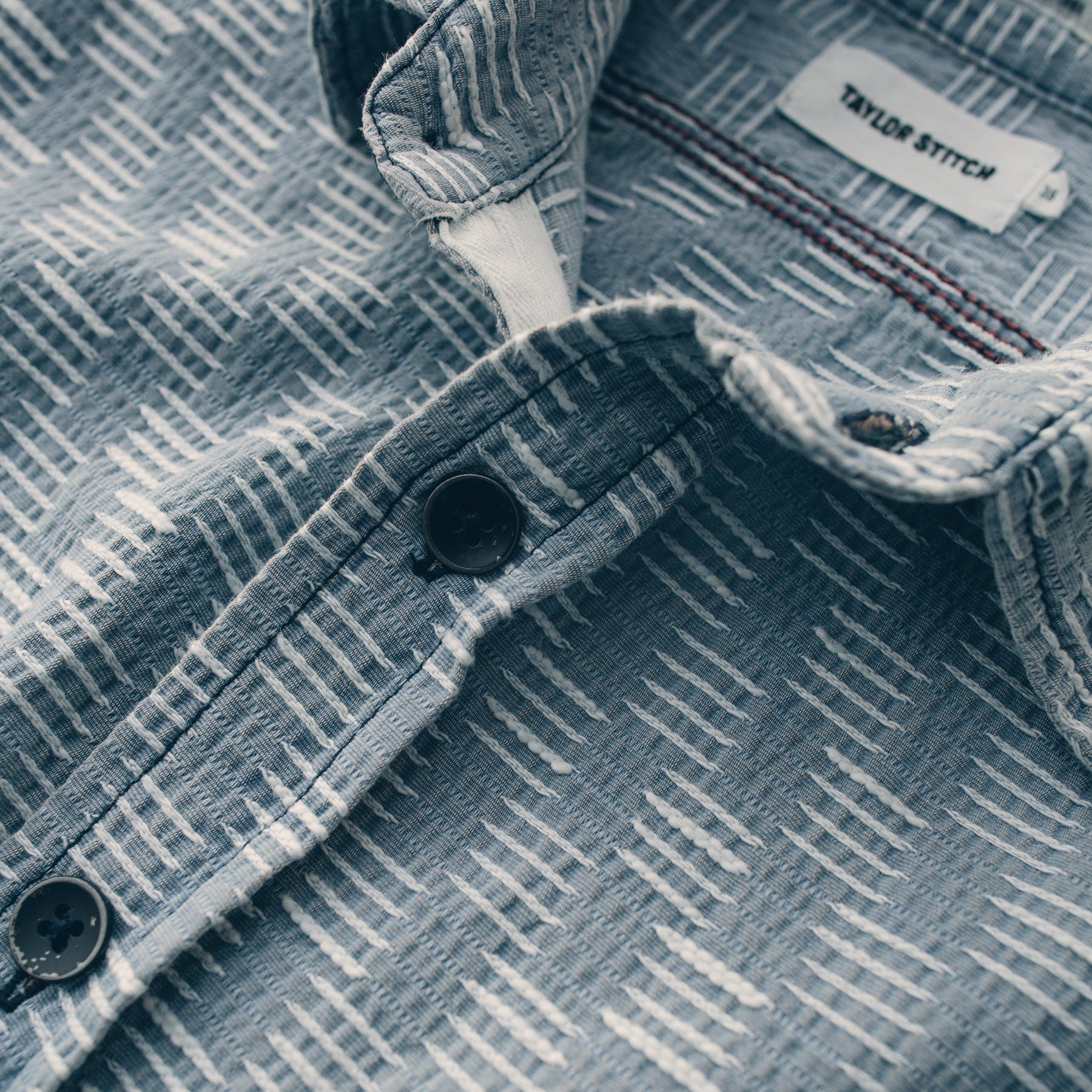 The Utility Shirt in Washed Indigo Jacquard: Alternate Image 5, Wovens by Taylor Stitch