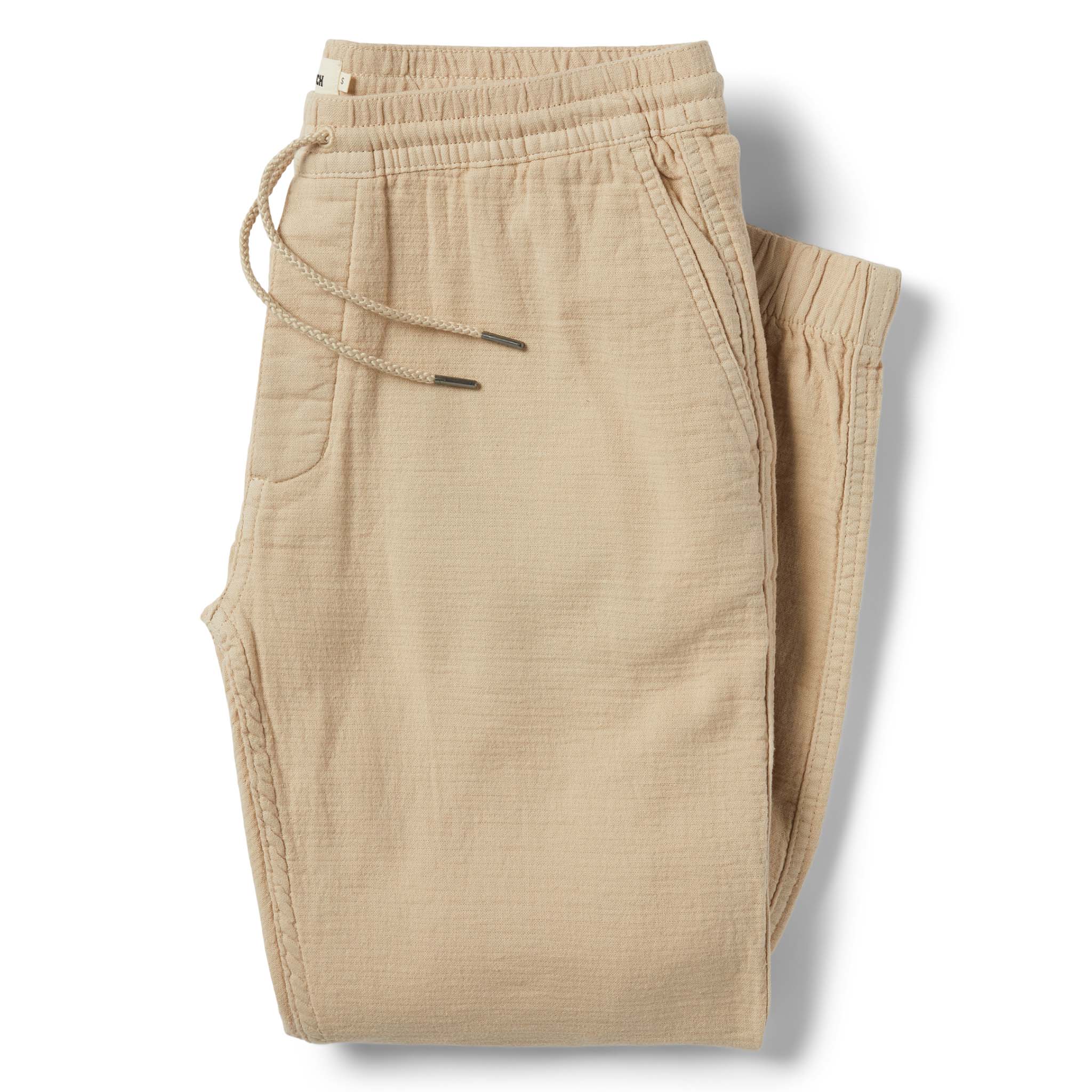 flatlay of The Apres Pant in Khaki Double Cloth, Bottoms by Taylor Stitch