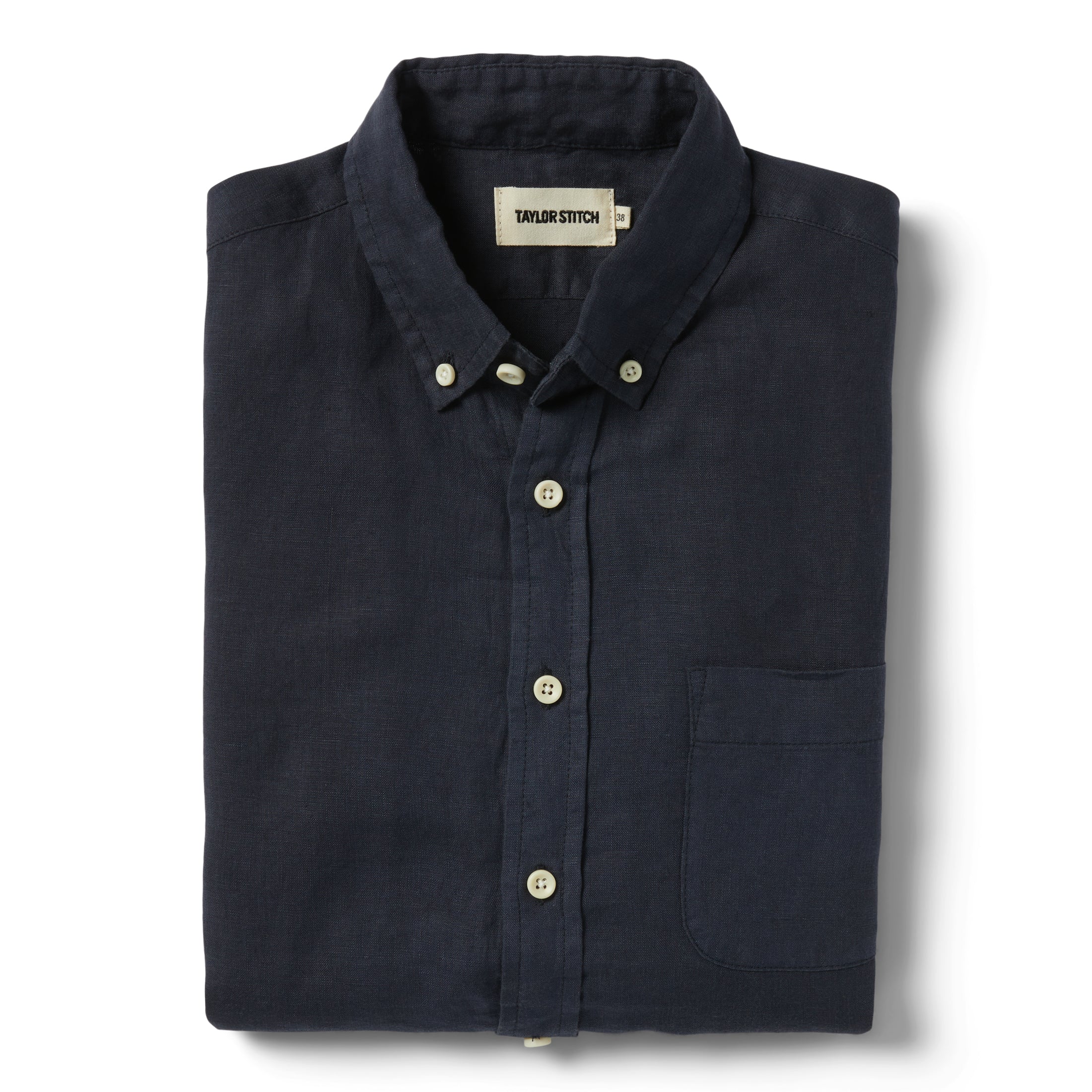flatlay of The Jack in Navy Linen, Wovens by Taylor Stitch