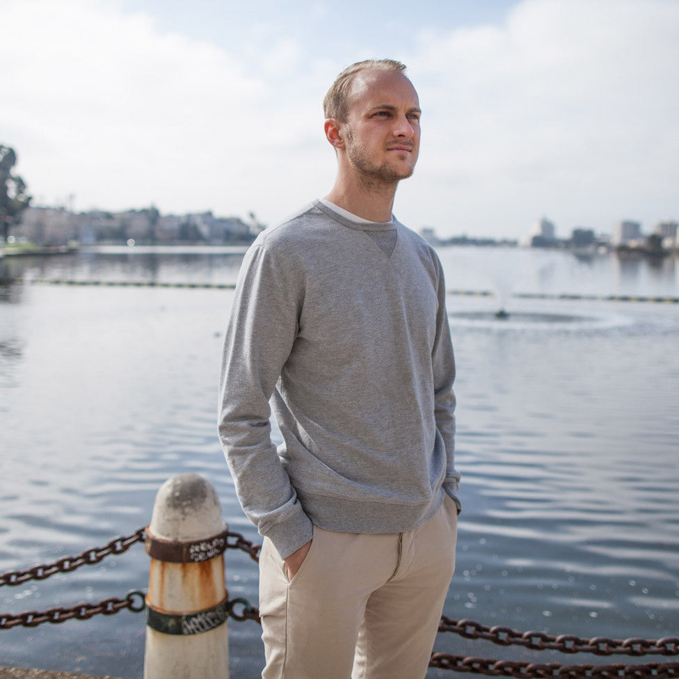 The Crewneck Sweatshirt in Heather Grey French Terry: Alternate Image 4, Knits by Taylor Stitch
