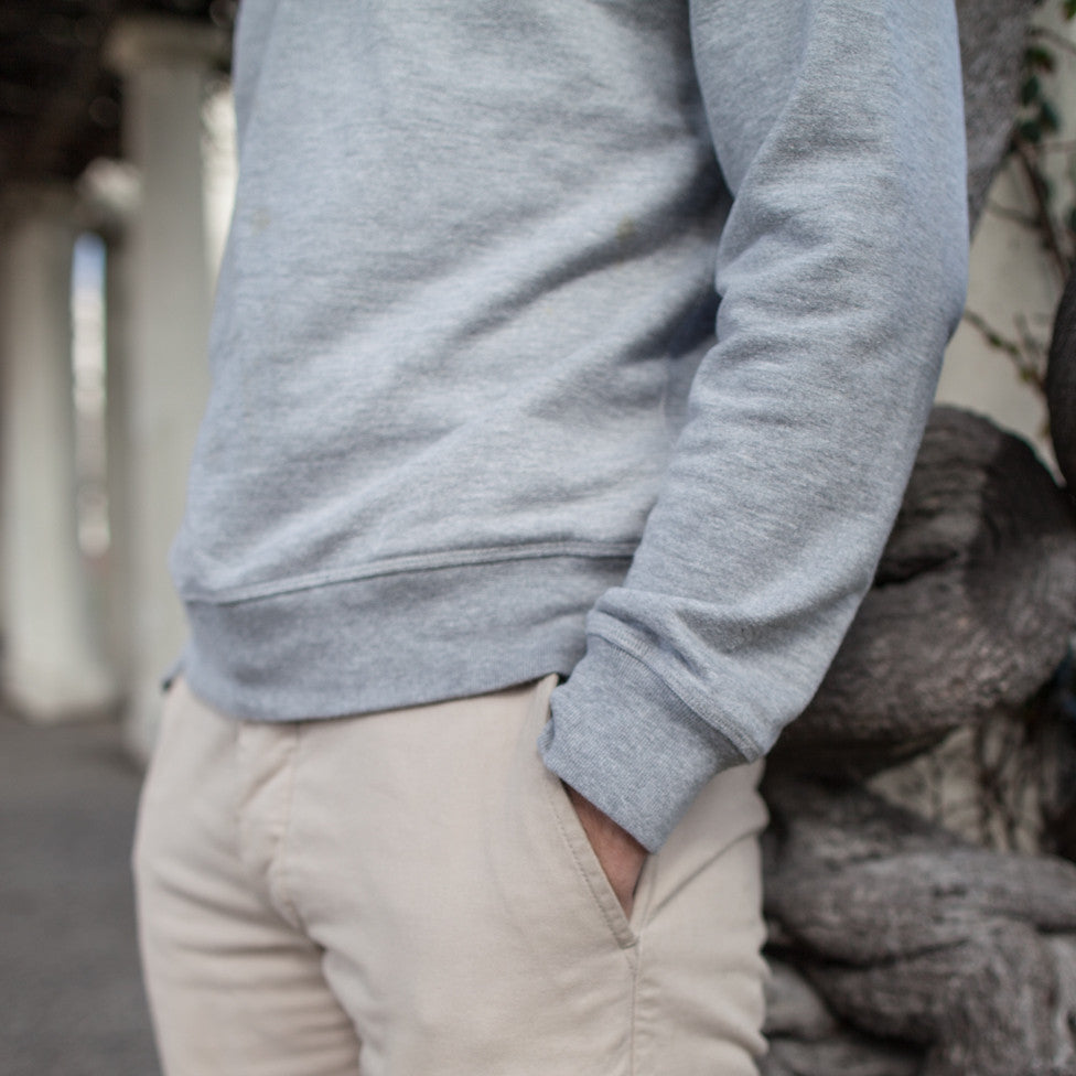 The Crewneck Sweatshirt in Heather Grey French Terry: Alternate Image 2, Knits by Taylor Stitch