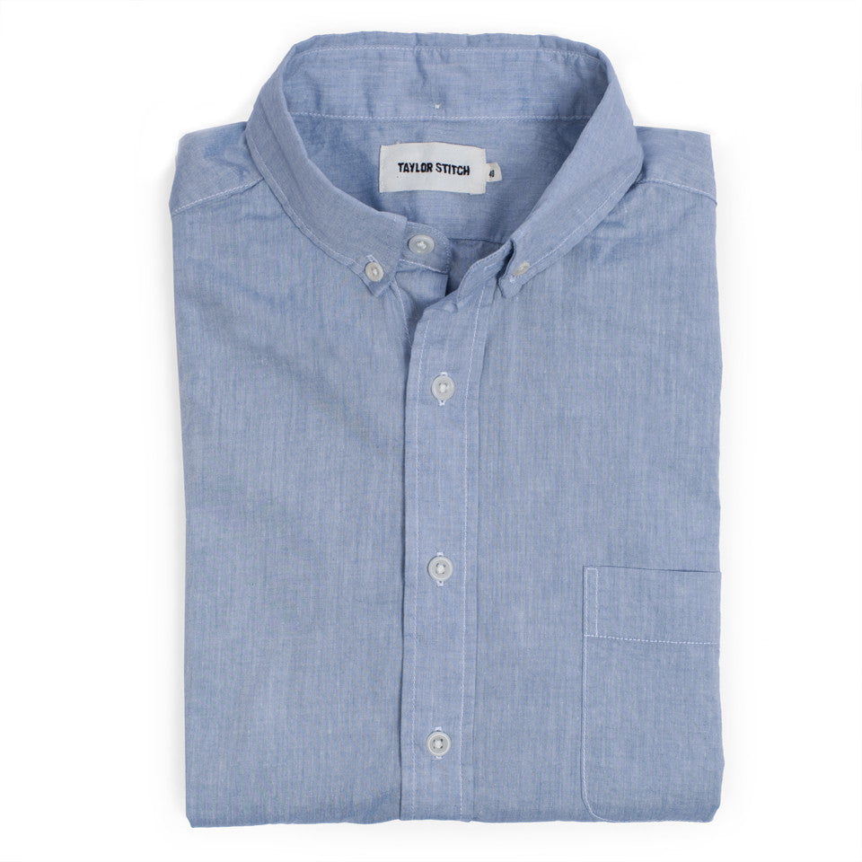 The Short Sleeve Jack in Light Blue: Featured Image, Wovens by Taylor Stitch