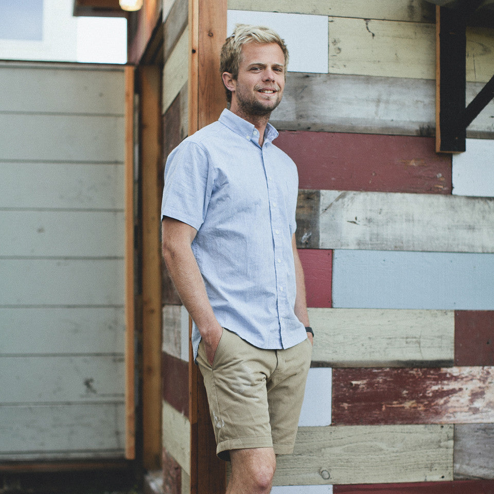 The Short Sleeve Jack in Light Blue: Alternate Image 3, Wovens by Taylor Stitch