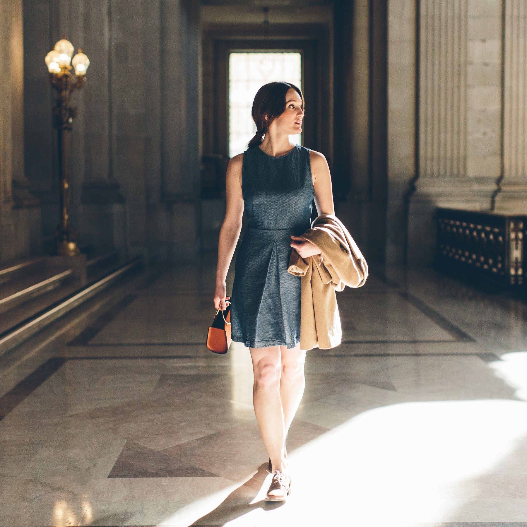 The Audrey Dress in Indigo Jacquard: Alternate Image 2, Dresses by Taylor Stitch