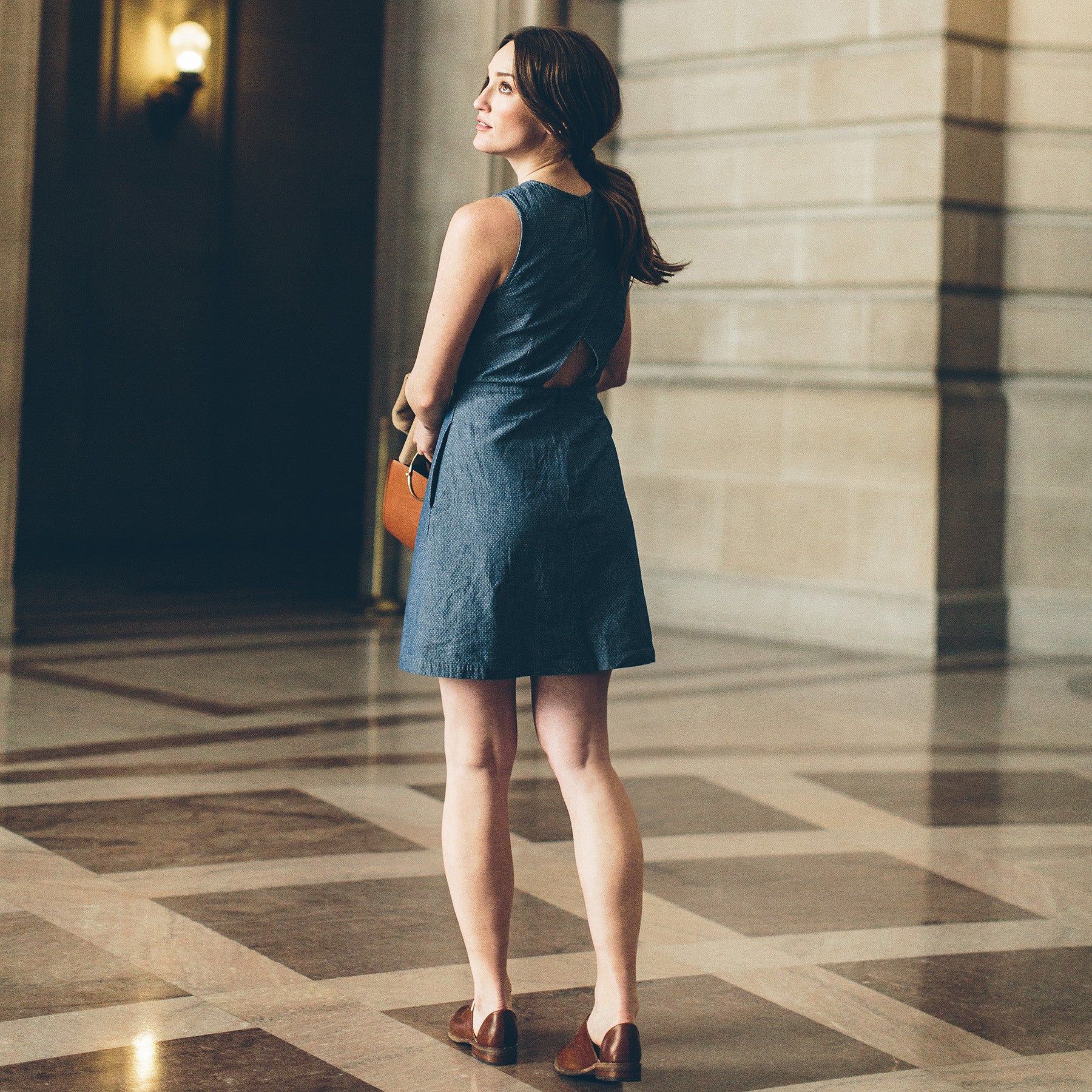 The Audrey Dress in Indigo Jacquard: Alternate Image 3, Dresses by Taylor Stitch