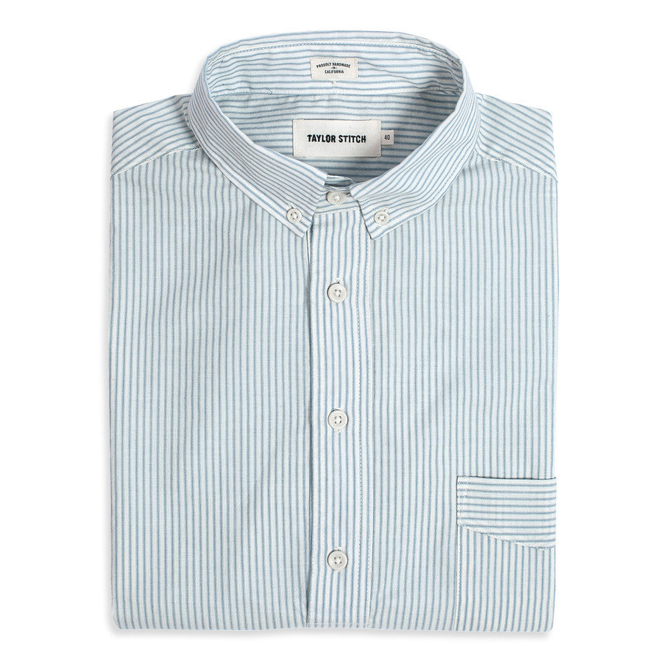 The Popover in Antique Blue Stripe: Featured Image, Wovens by Taylor Stitch