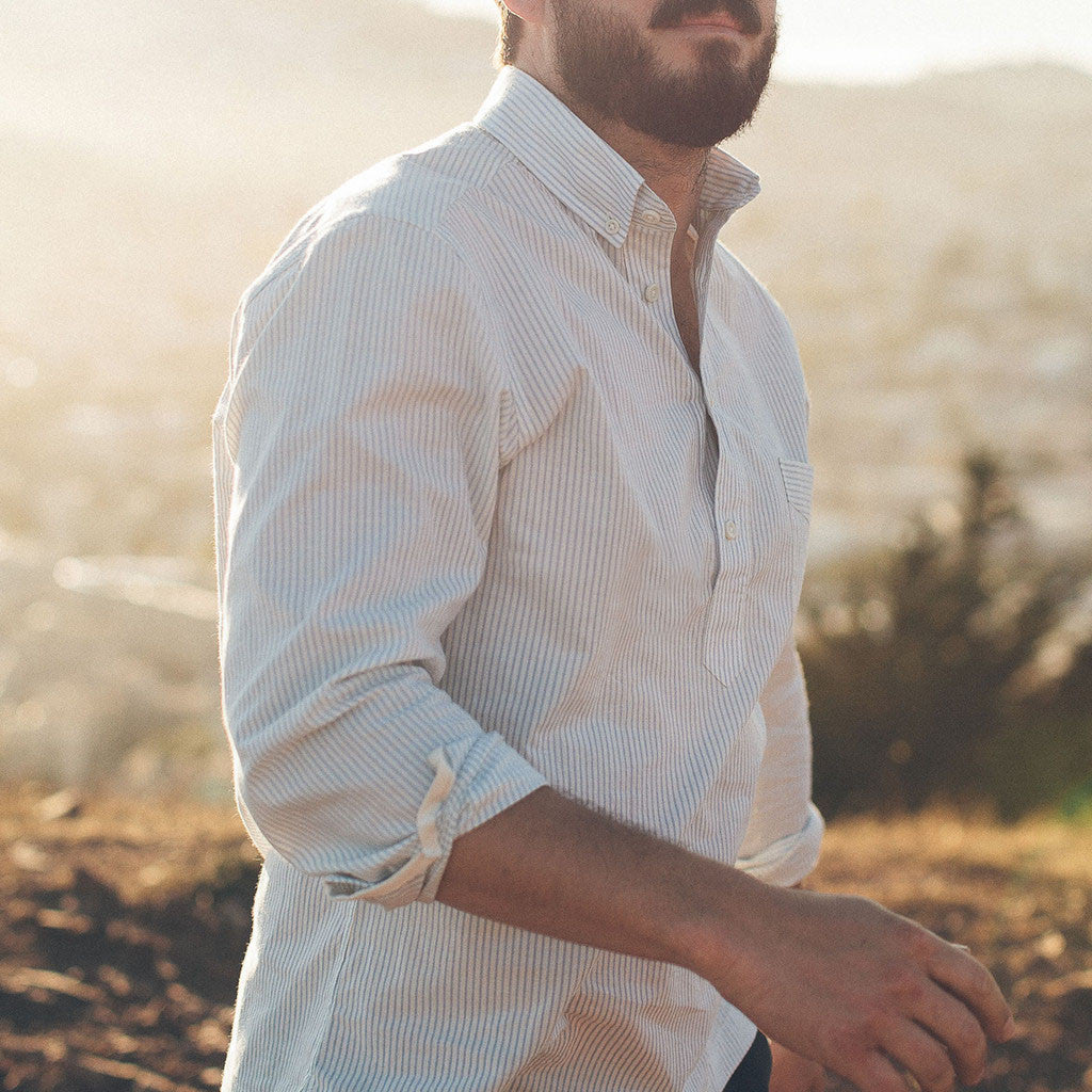 The Popover in Antique Blue Stripe: Alternate Image 7, Wovens by Taylor Stitch