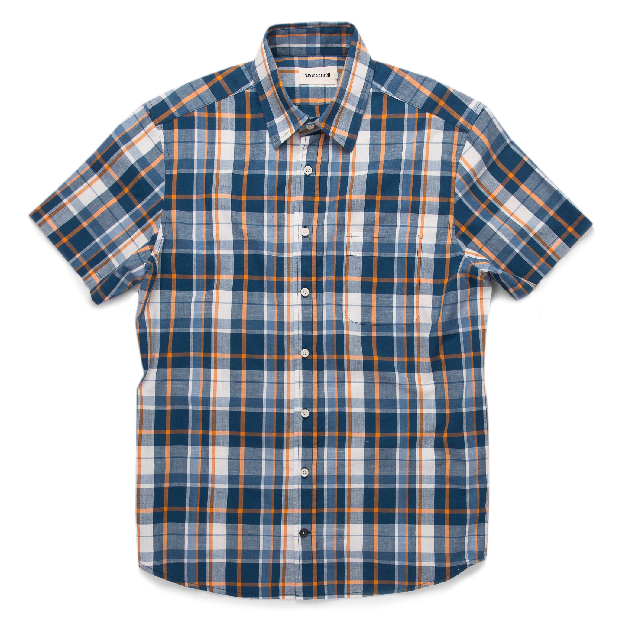 The Short Sleeve California in Blue Madras: Featured Image, Wovens by Taylor Stitch
