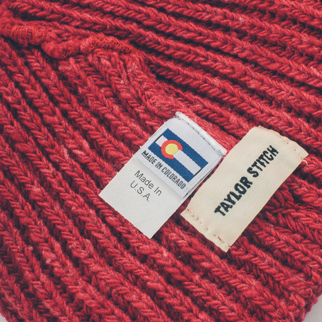 The Merino Wool Beanie in Dusty Red: Alternate Image 2, Accessories by Taylor Stitch