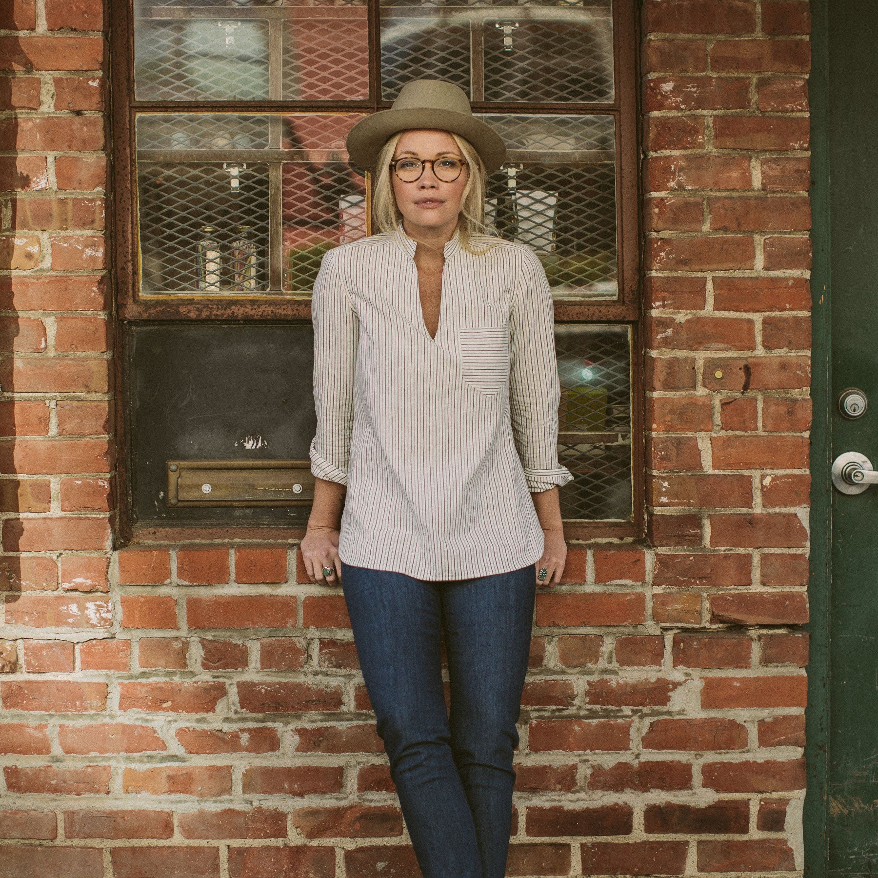 The Edie Popover in French Ticking Stripe: Alternate Image 2, Wovens by Taylor Stitch