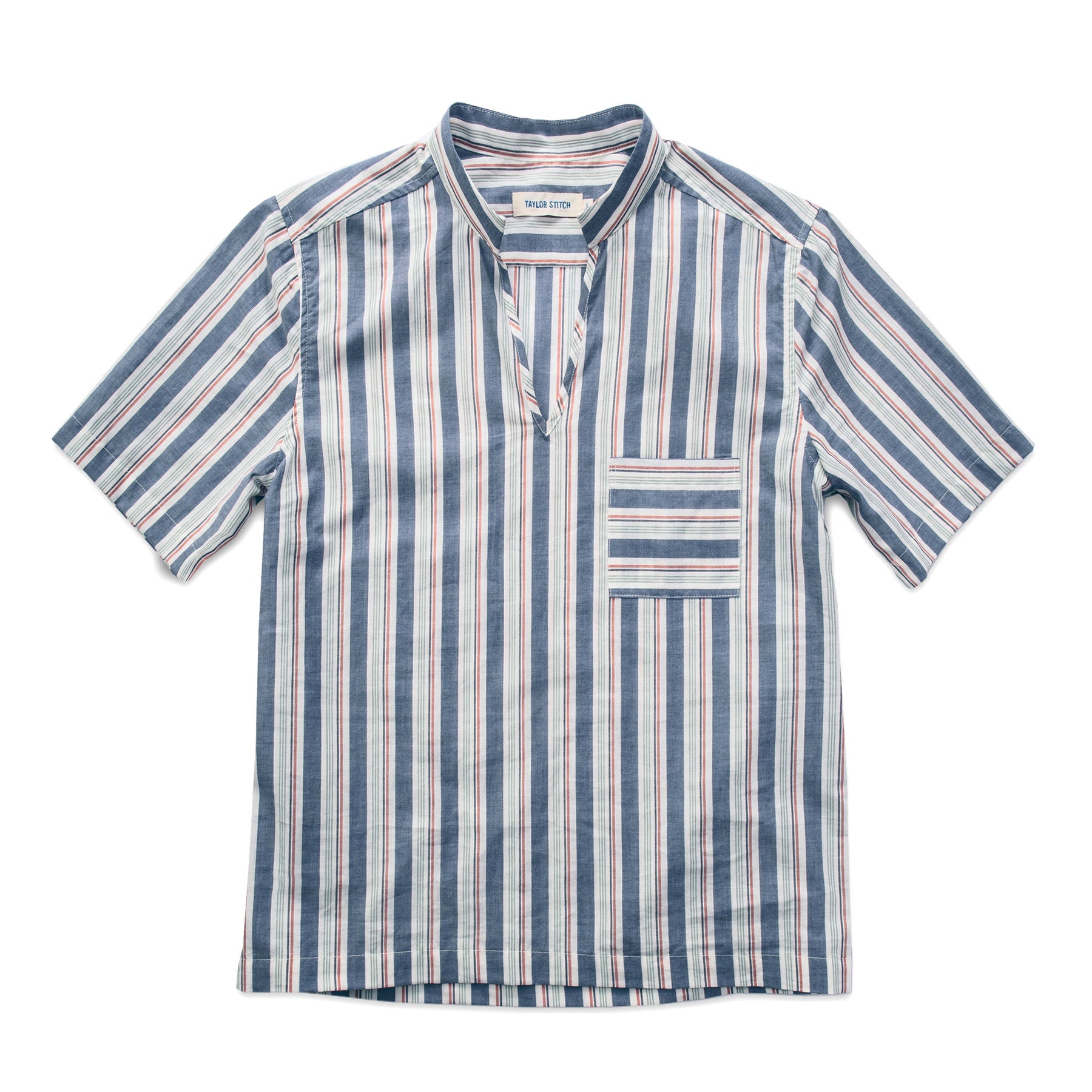 The Abbot Popover in Surf Stripe: Featured Image, Wovens by Taylor Stitch