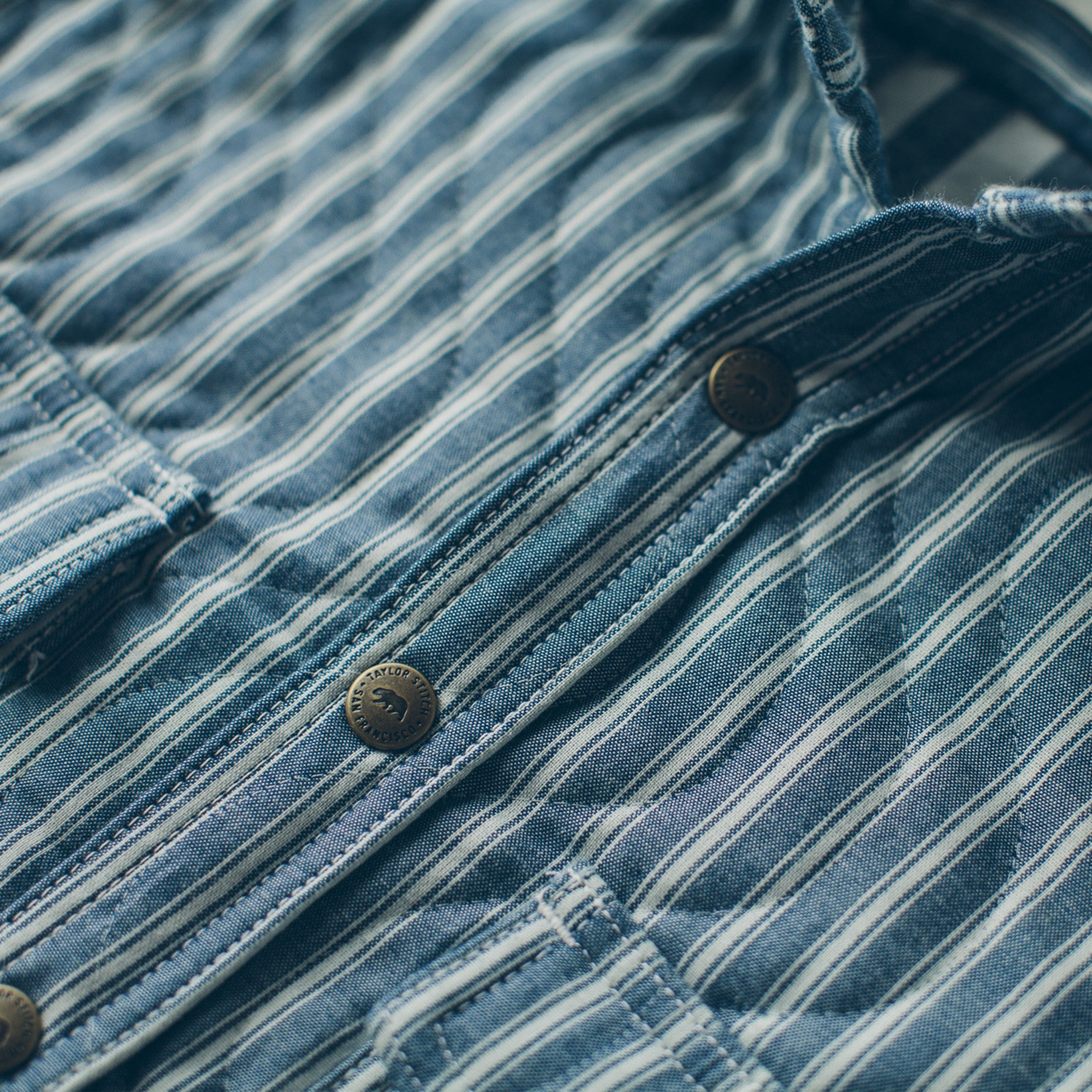 The Chore Jacket in Striped Chambray: Alternate Image 7, Outerwear by Taylor Stitch