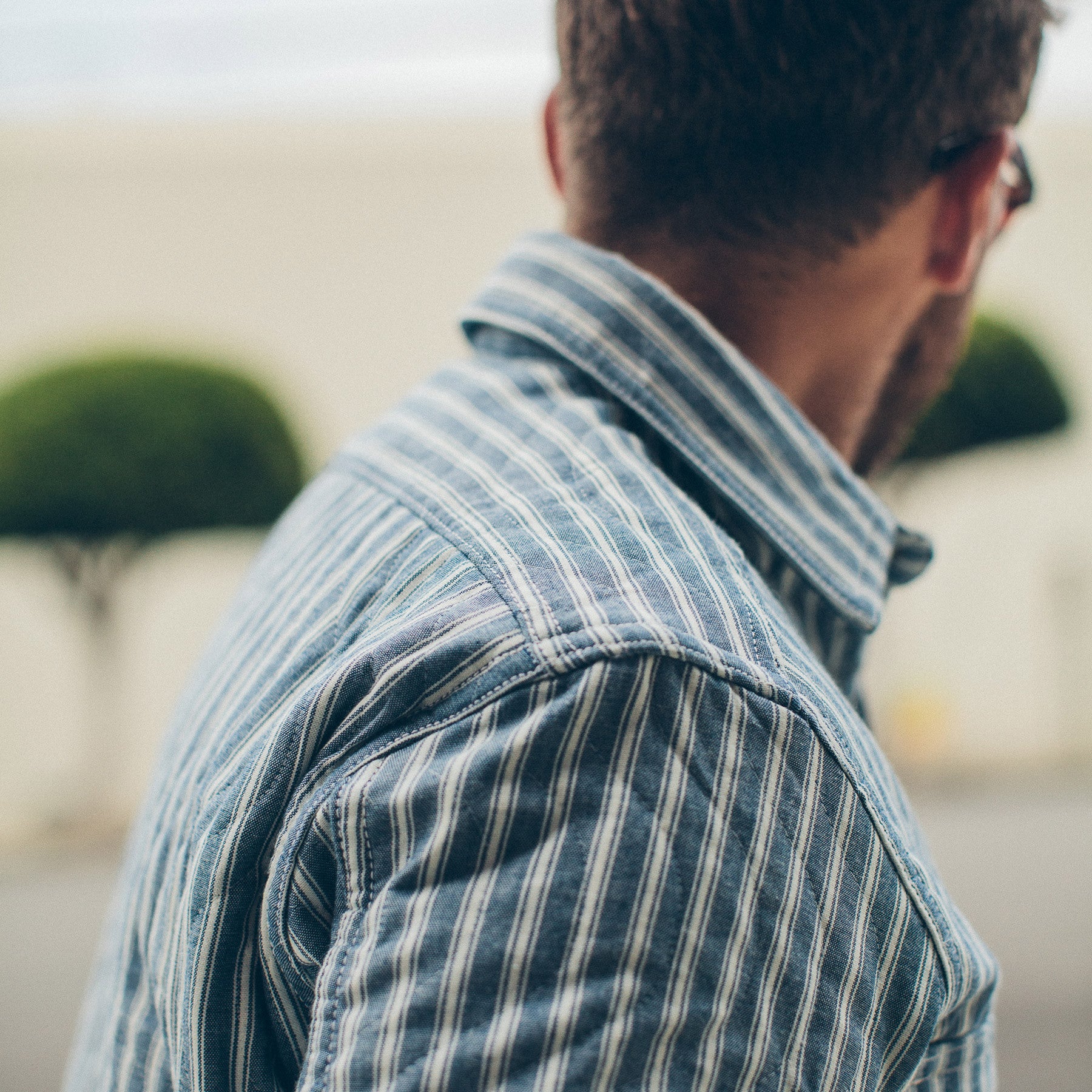 The Chore Jacket in Striped Chambray: Alternate Image 5, Outerwear by Taylor Stitch