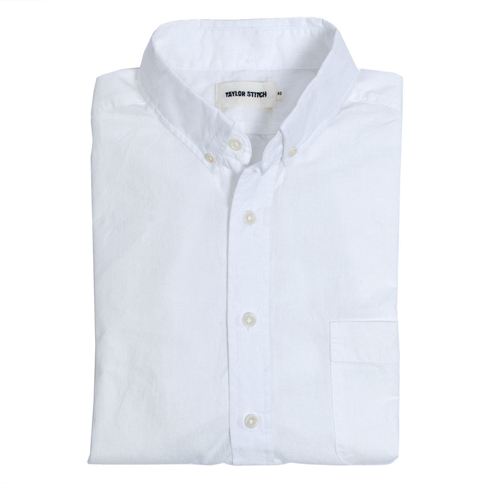 The Short Sleeve Jack in White: Featured Image, Wovens by Taylor Stitch