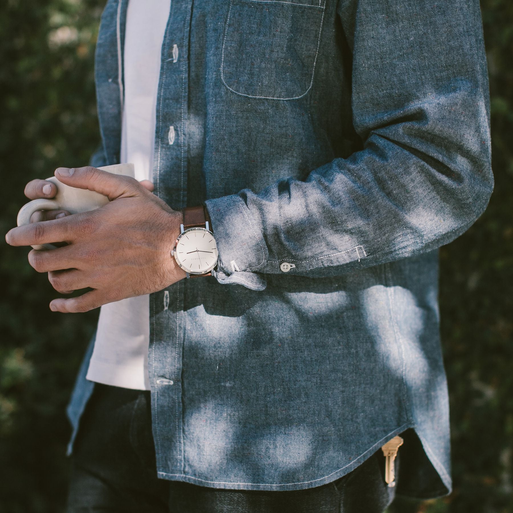 The California in Selvage Confetti Chambray: Alternate Image 3, Wovens by Taylor Stitch