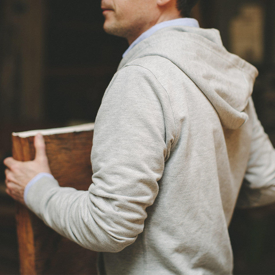 Heather Grey 3 Button Hooded Sweatshirt: Alternate Image 6, Knits by Taylor Stitch