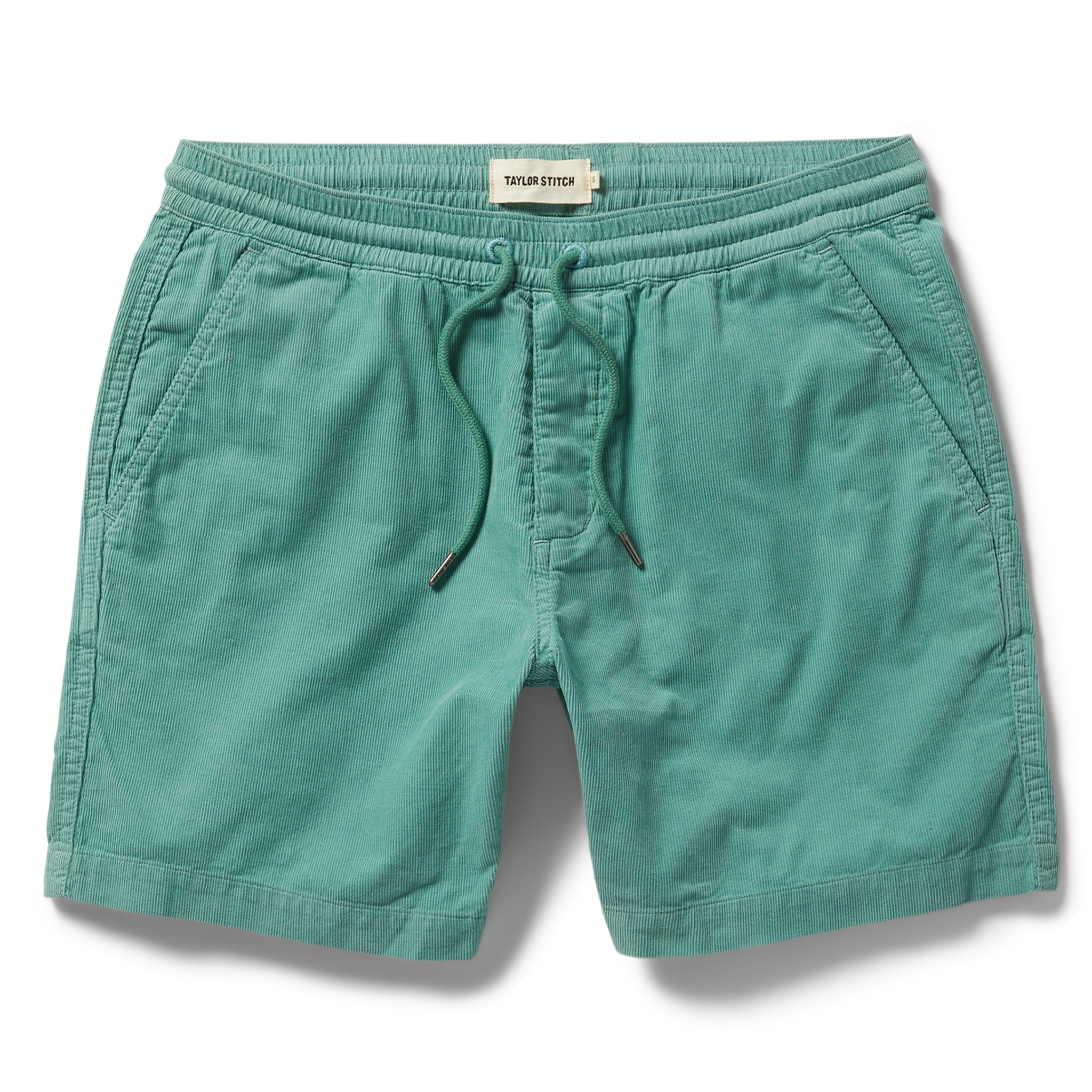 flatlay of The Après Short in Ocean Pinwale, Shorts by Taylor Stitch