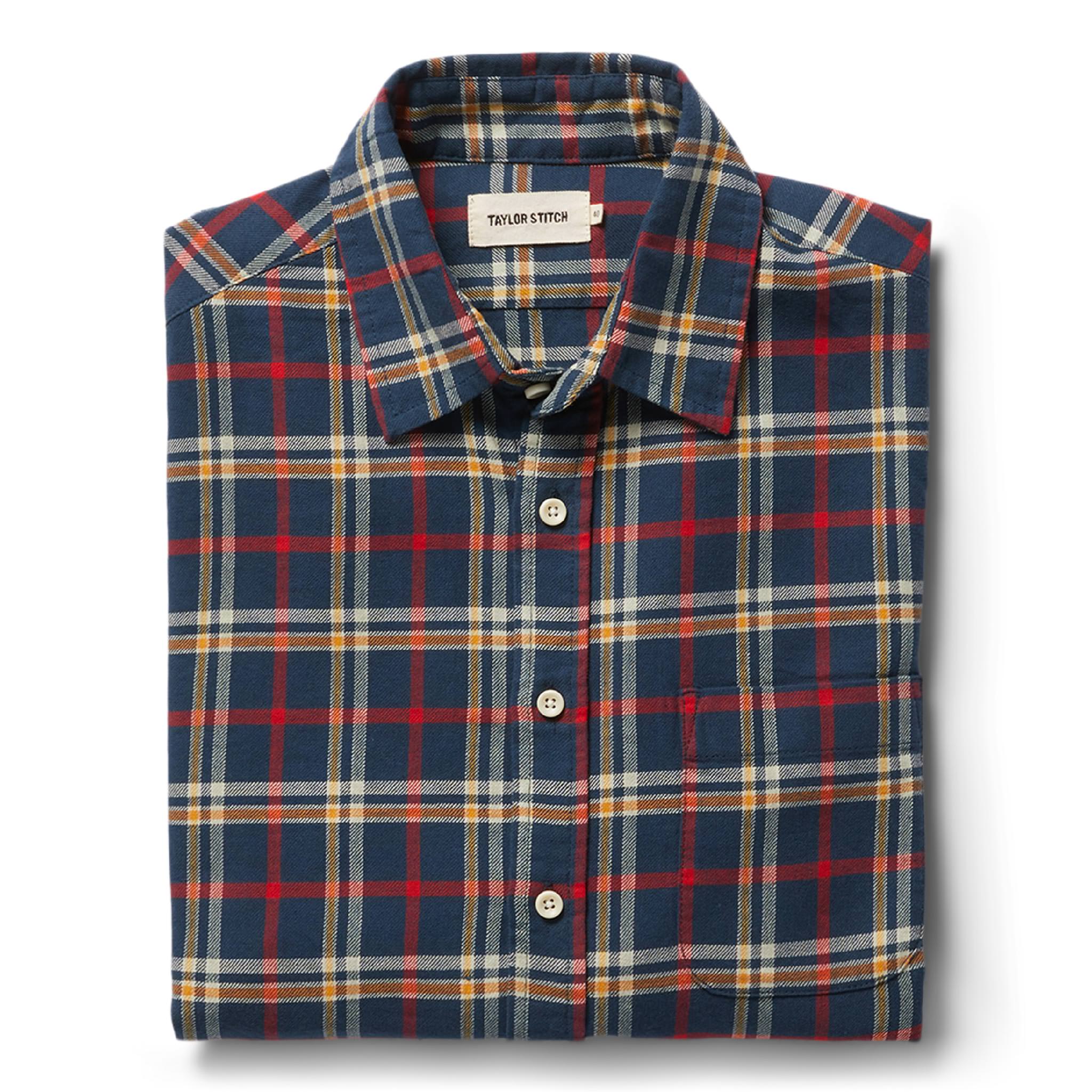 Flatlay of The California in Astoria Plaid, Wovens by Taylor Stitch