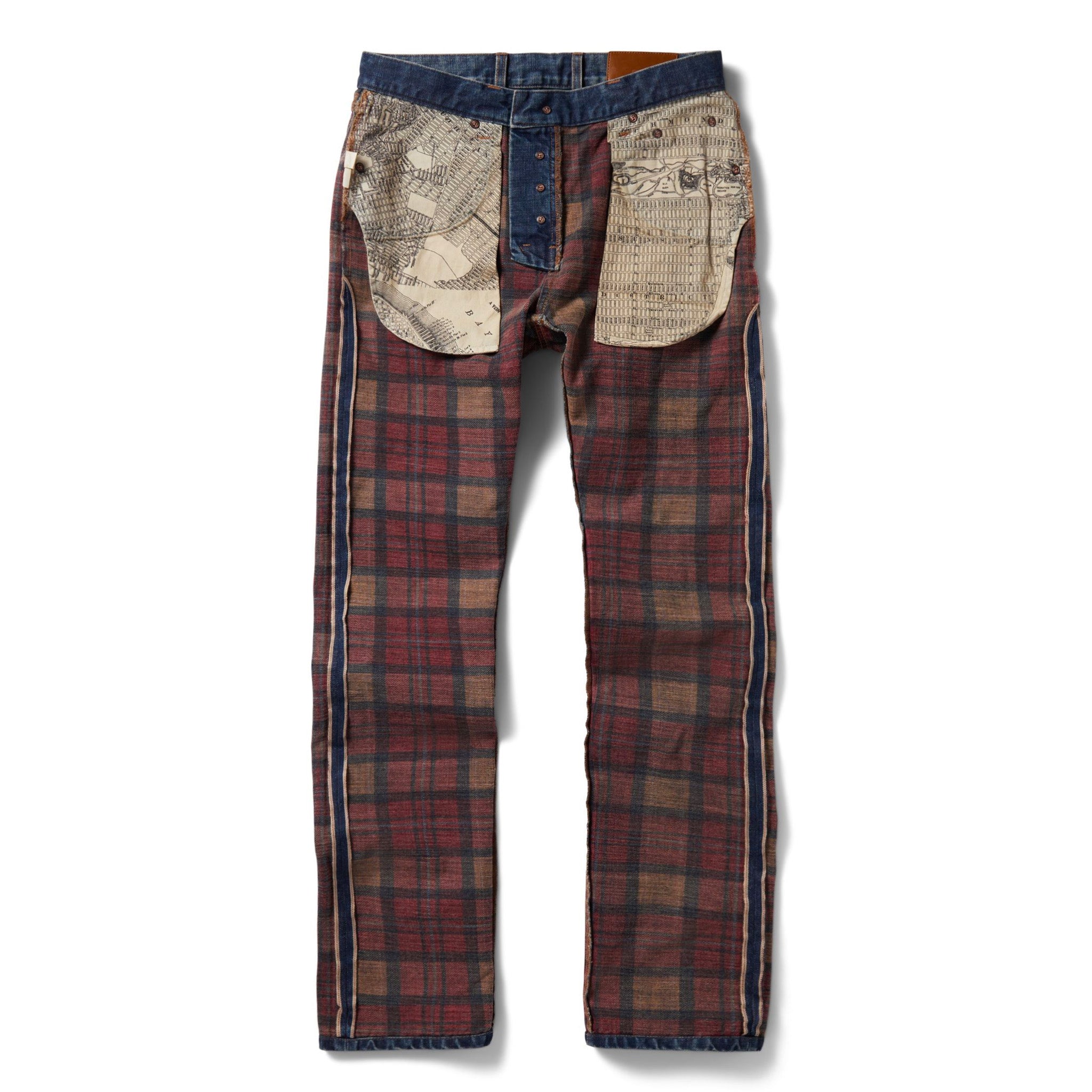 material shot of the inside of The Democratic Brushed Back Jean in Sawyer Wash Organic Selvage, Bottoms by Taylor Stitch