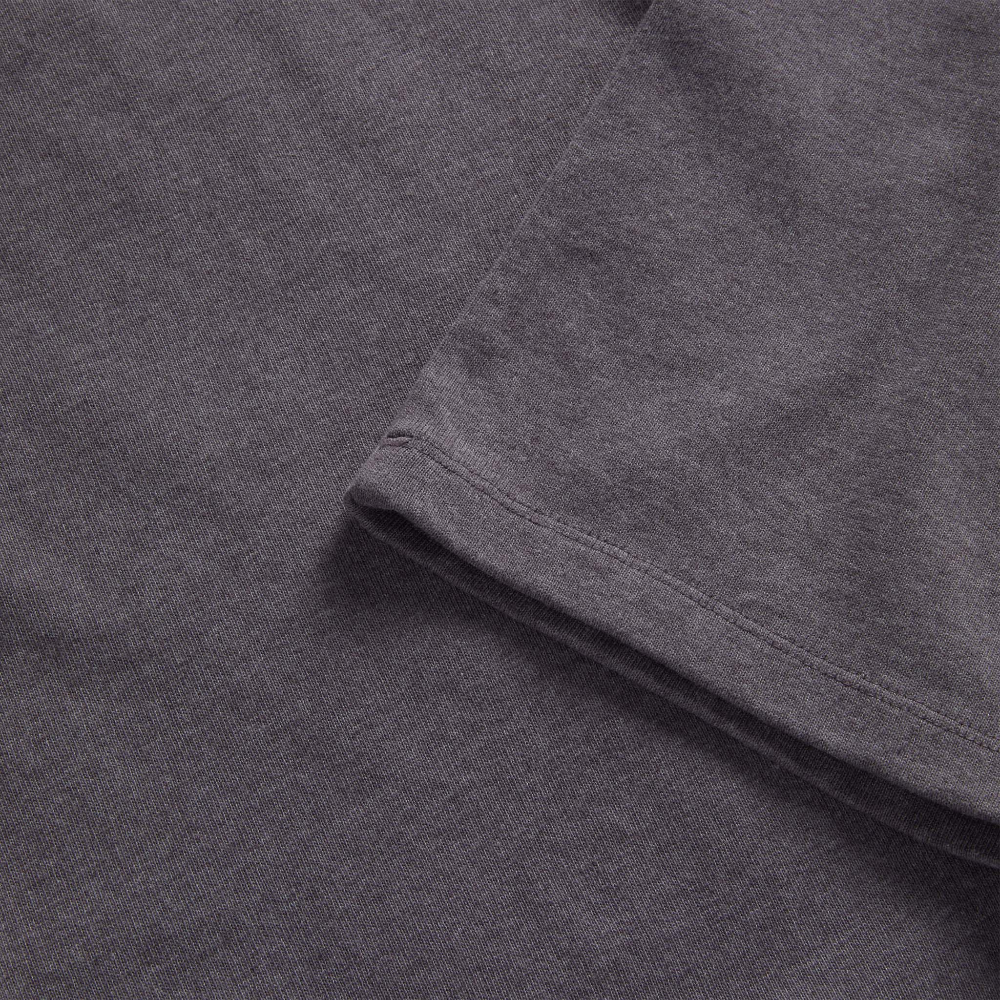 material shot of the sleeve on The Heavy Bag Tee in Smoke, Knits by Taylor Stitch