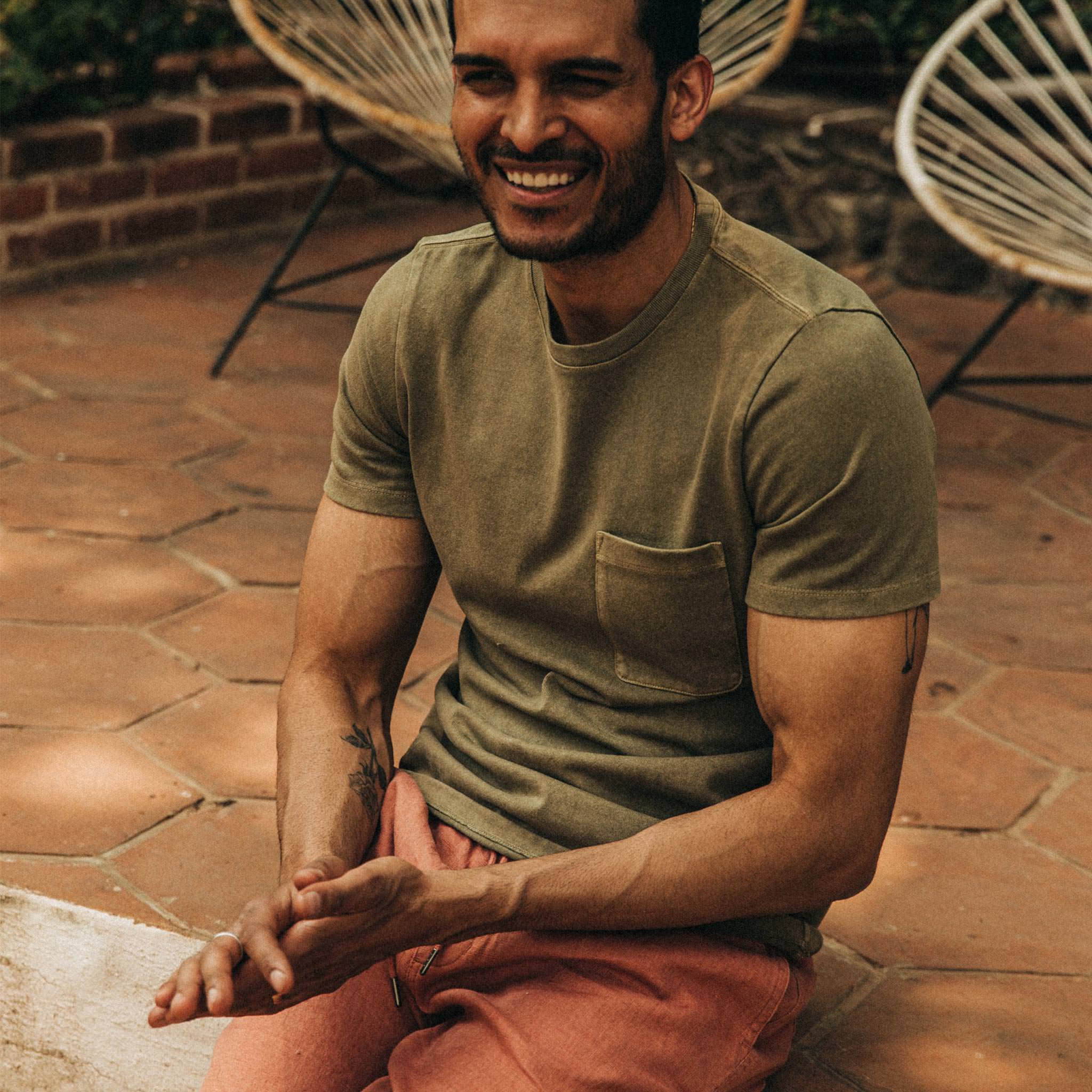 The Heavy Bag Tee in Olive: Alternate Image 1, Knits by Taylor Stitch