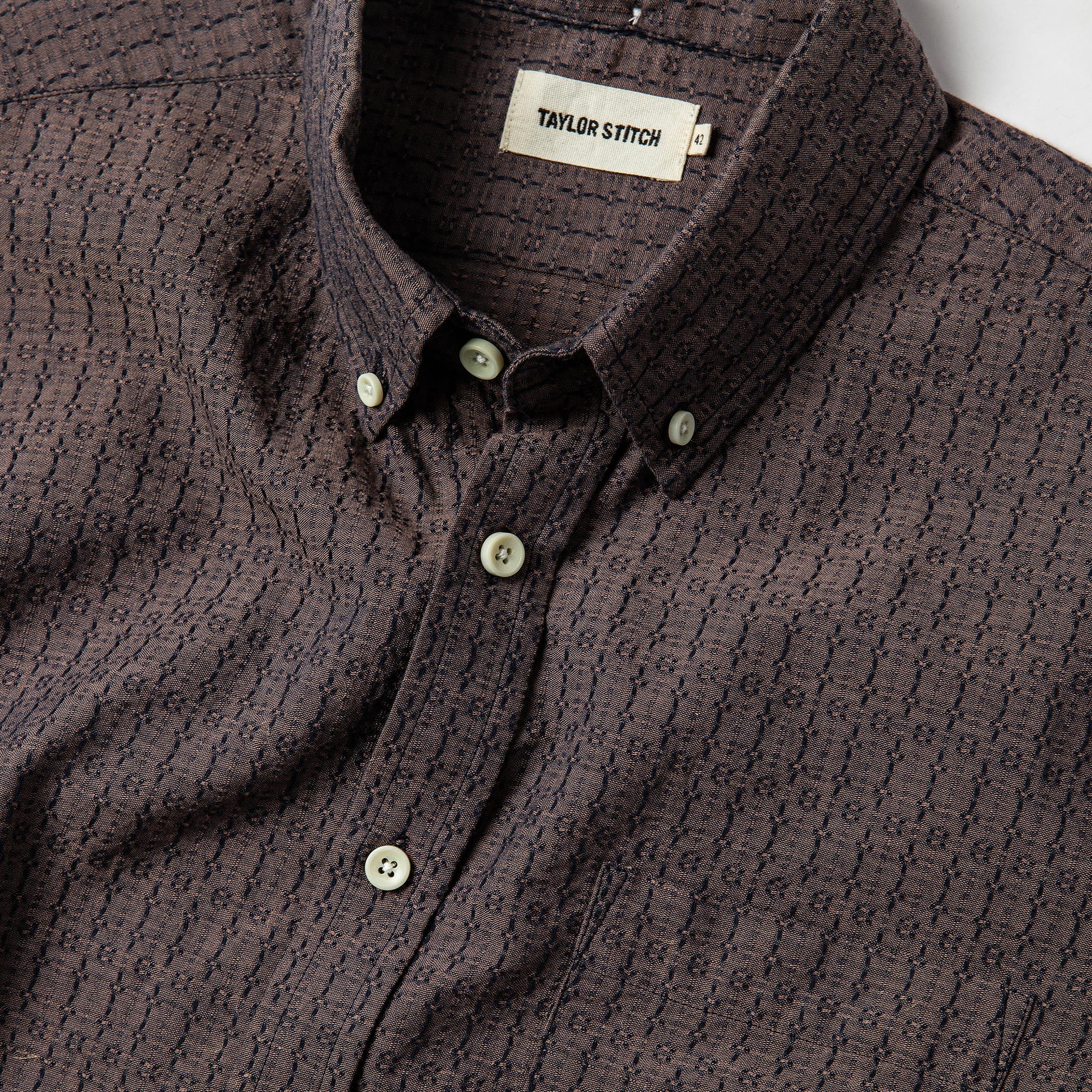 material shot of chest, Wovens by Taylor Stitch