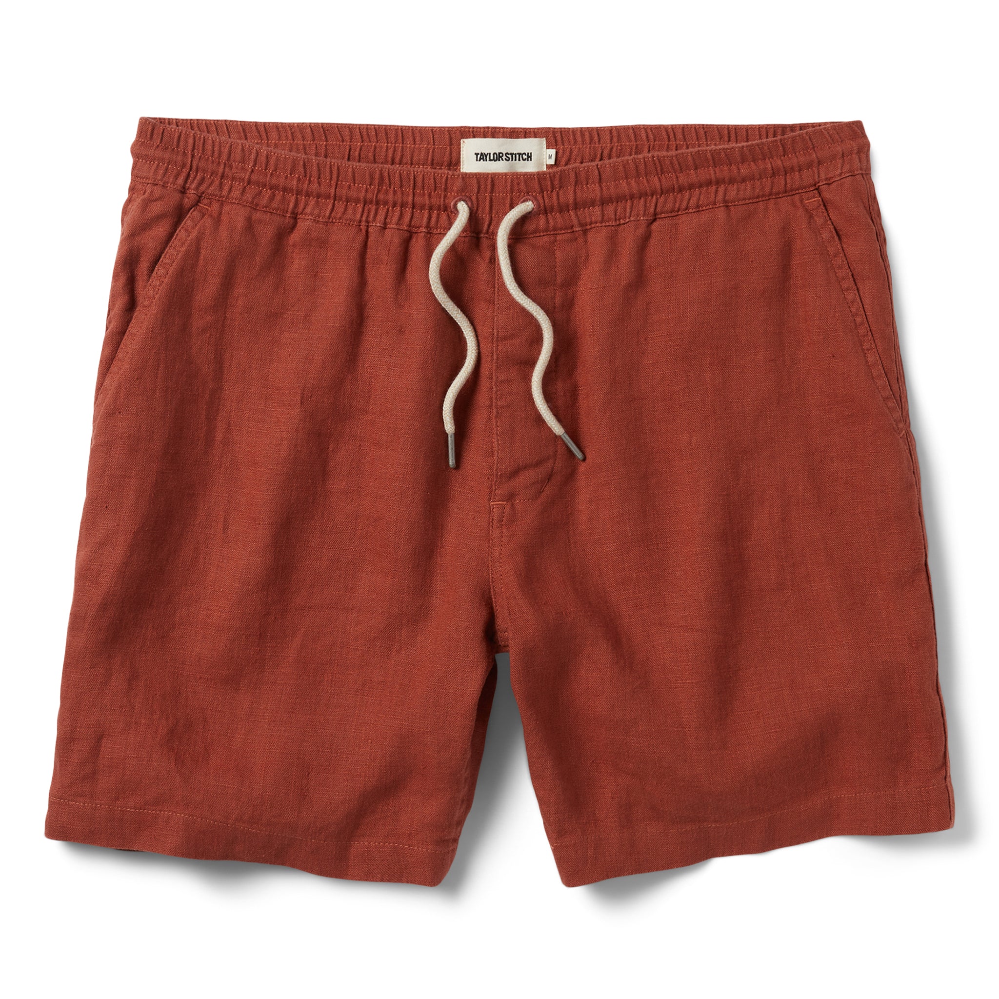flatlay of The Apres Short in Sienna Hemp, Shorts by Taylor Stitch