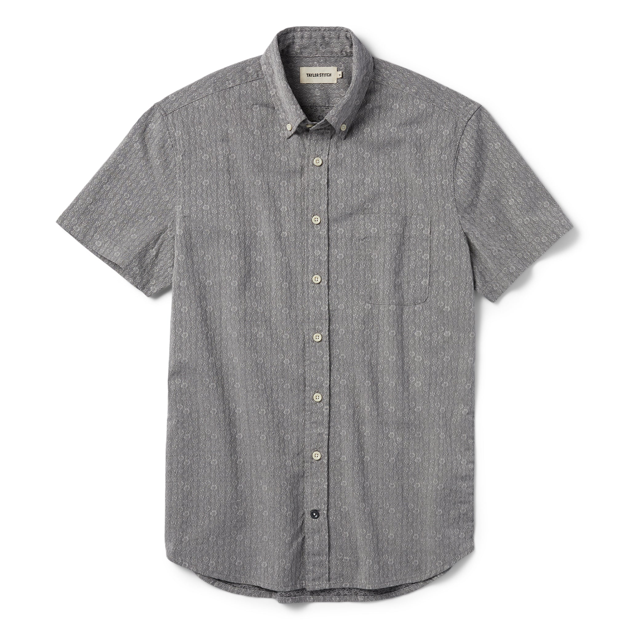 flatlay of The Short Sleeve Jack in Ash Floral, Wovens by Taylor Stitch