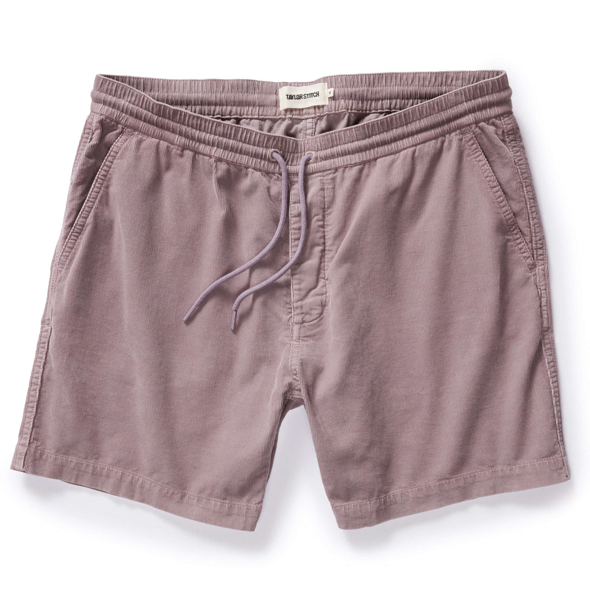 flatlay of The Apres Short in Poppy Seed Micro Cord, Bottoms by Taylor Stitch