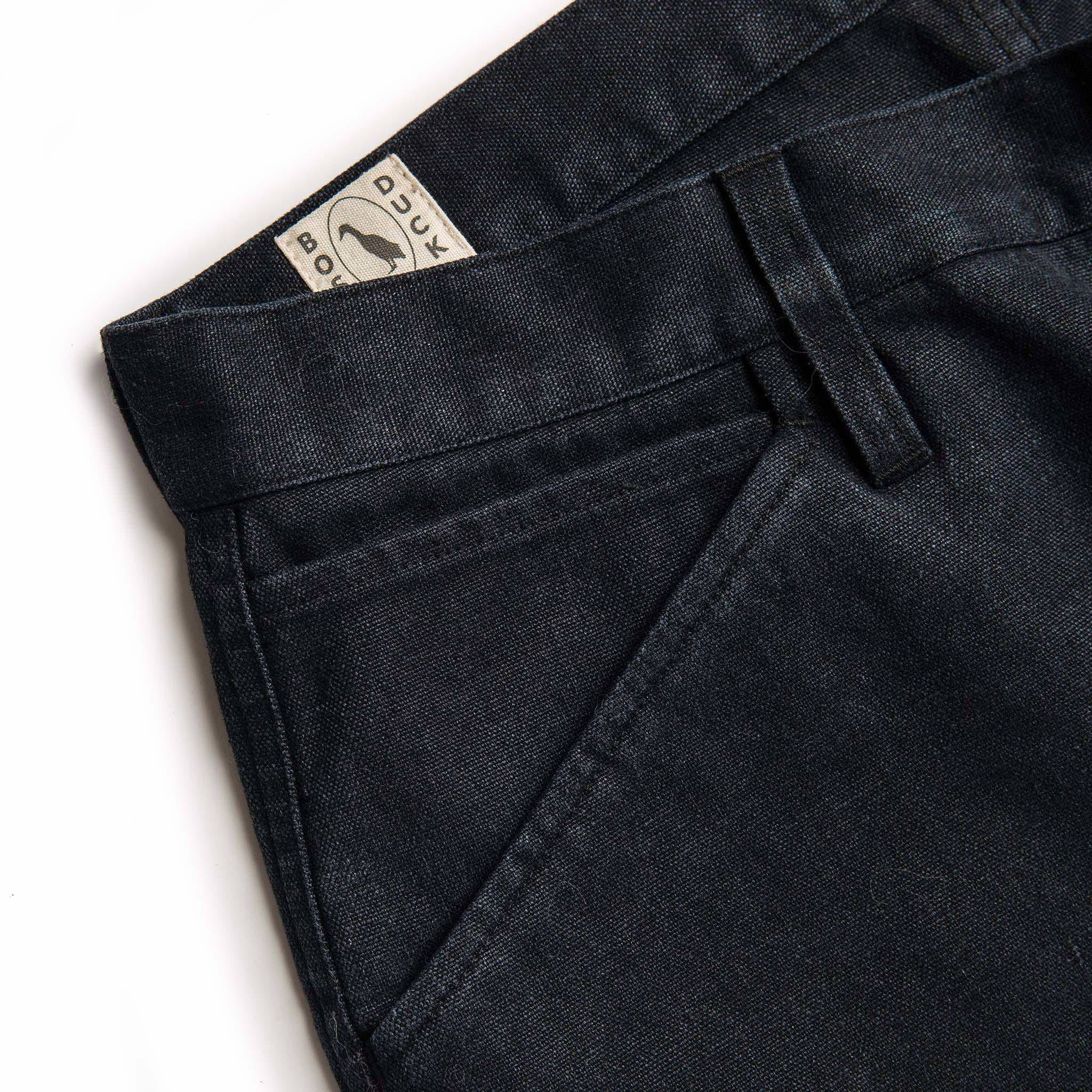 material shot of other pocket with logo, Bottoms by Taylor Stitch