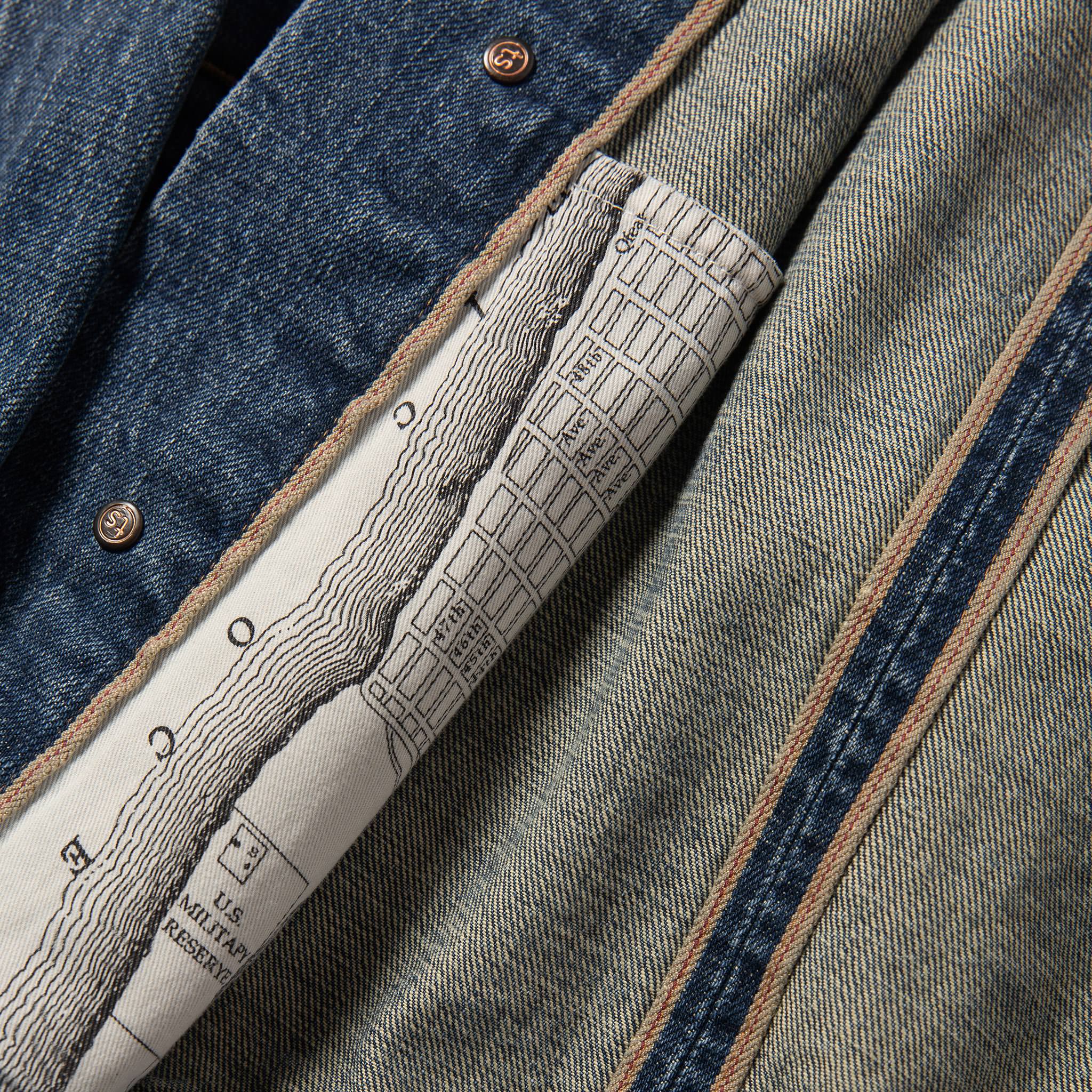material shot of interior pocket, Outerwear by Taylor Stitch