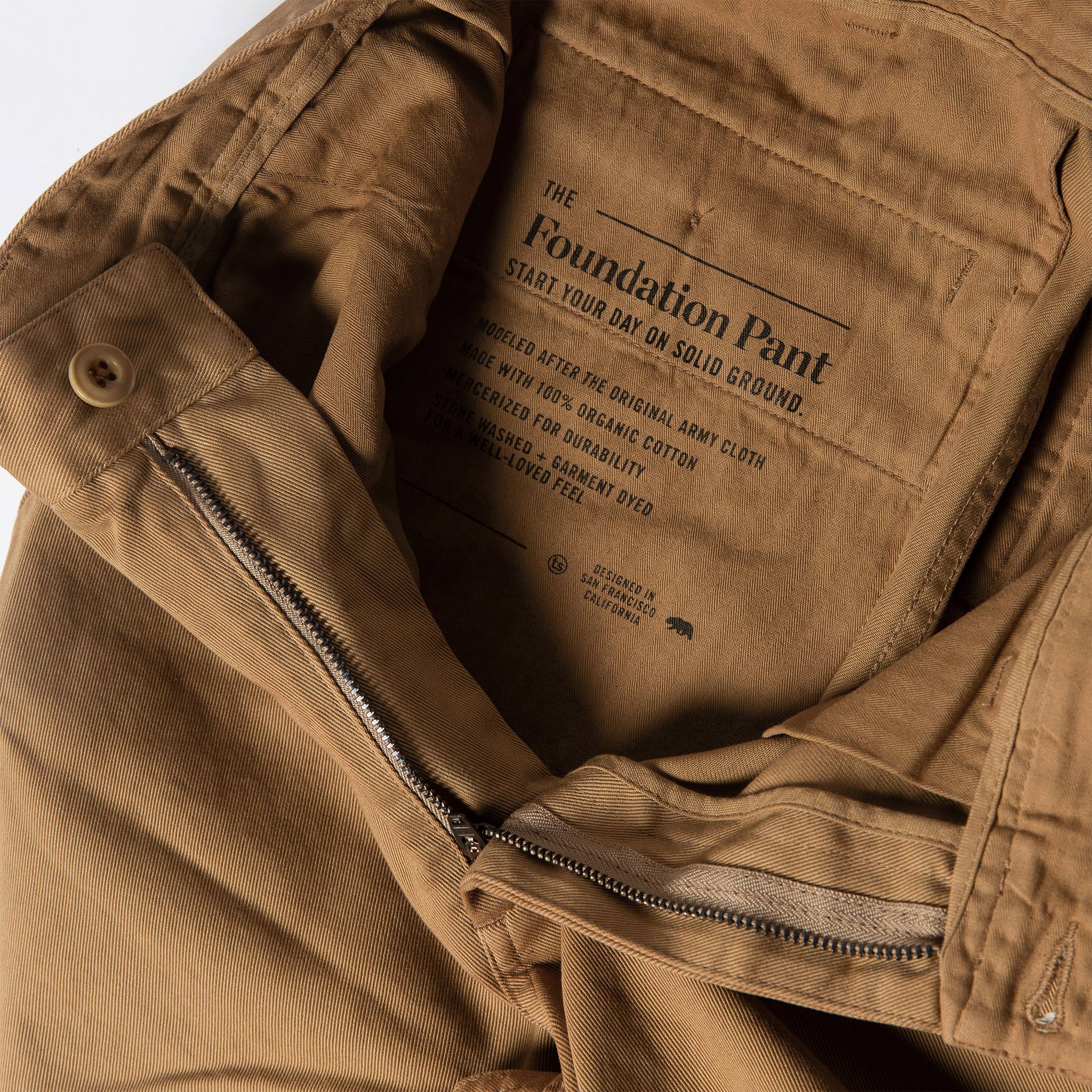 material shot of interior, Bottoms by Taylor Stitch