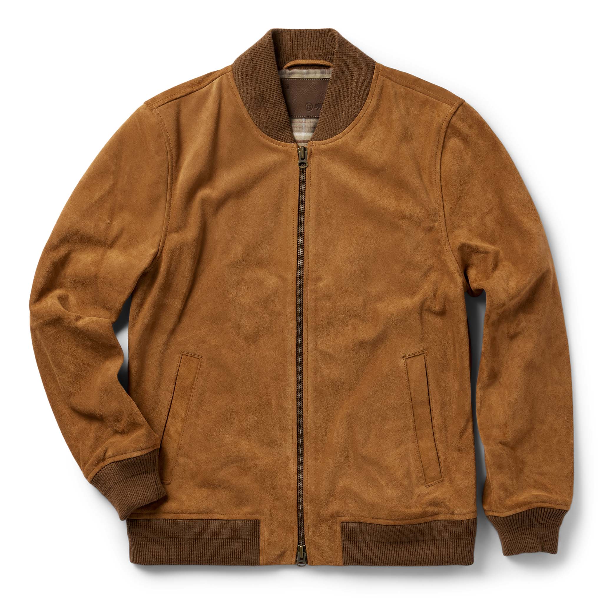 flatlay of The Bomber Jacket in Sierra Suede, Outerwear by Taylor Stitch