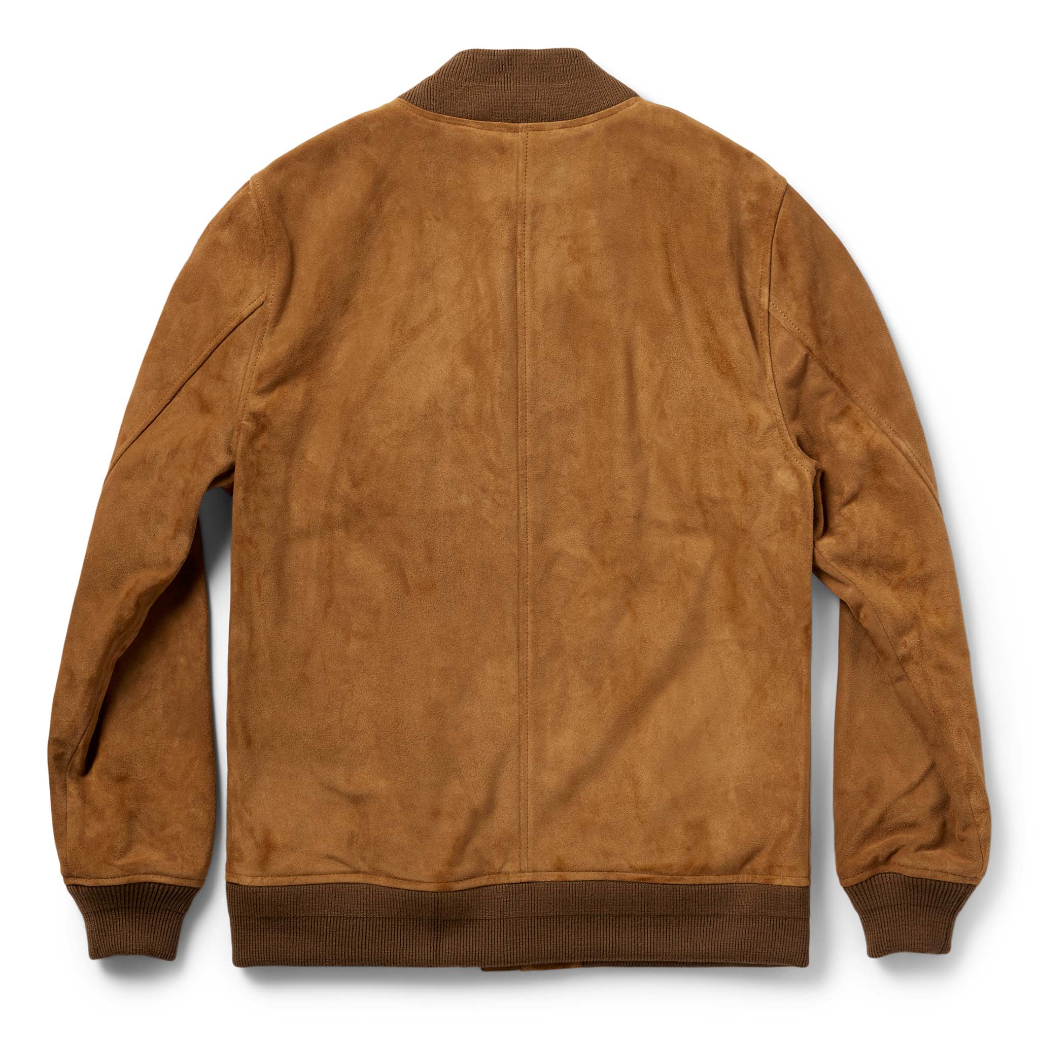 flatlay of The Bomber Jacket in Sierra Suede, from the back, Outerwear by Taylor Stitch