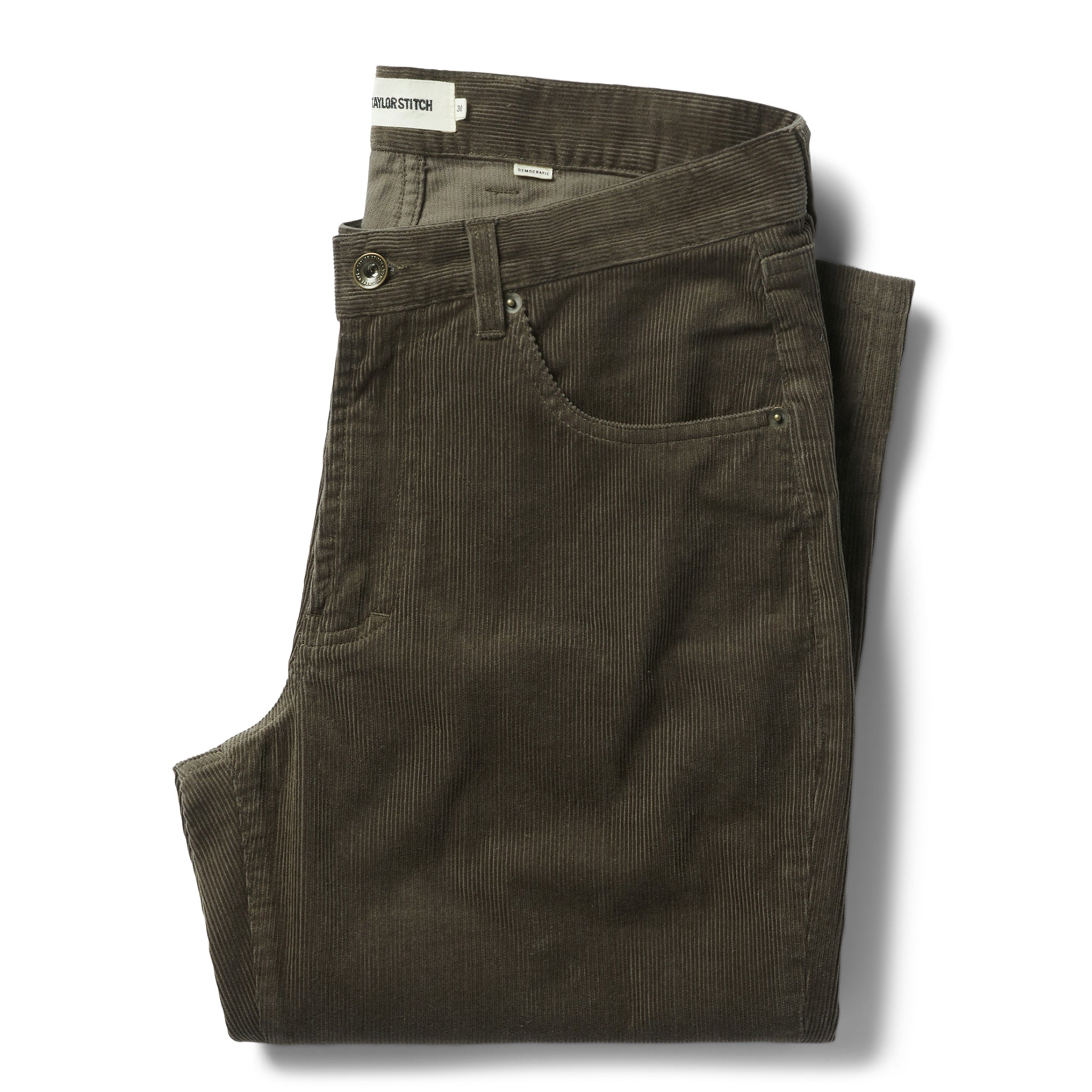 flatlay of The Democratic All Day Pant in Walnut Cord, Bottoms by Taylor Stitch