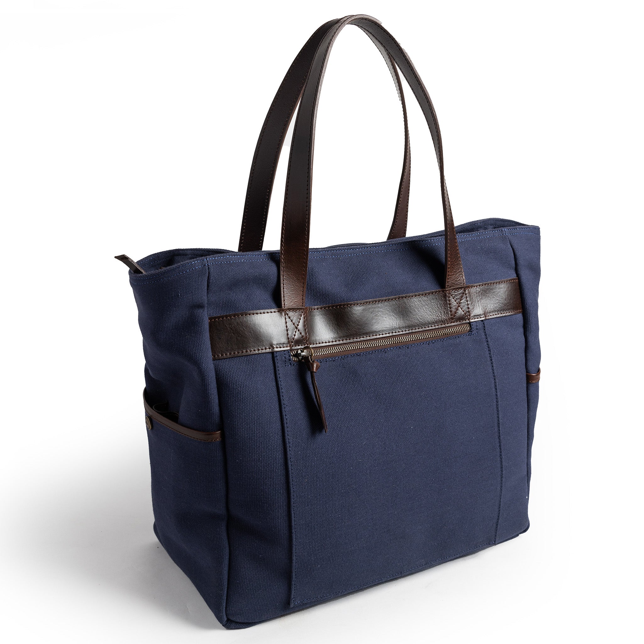 flatlay of The Utility Bag in Navy, from the back, Accessories by Taylor Stitch
