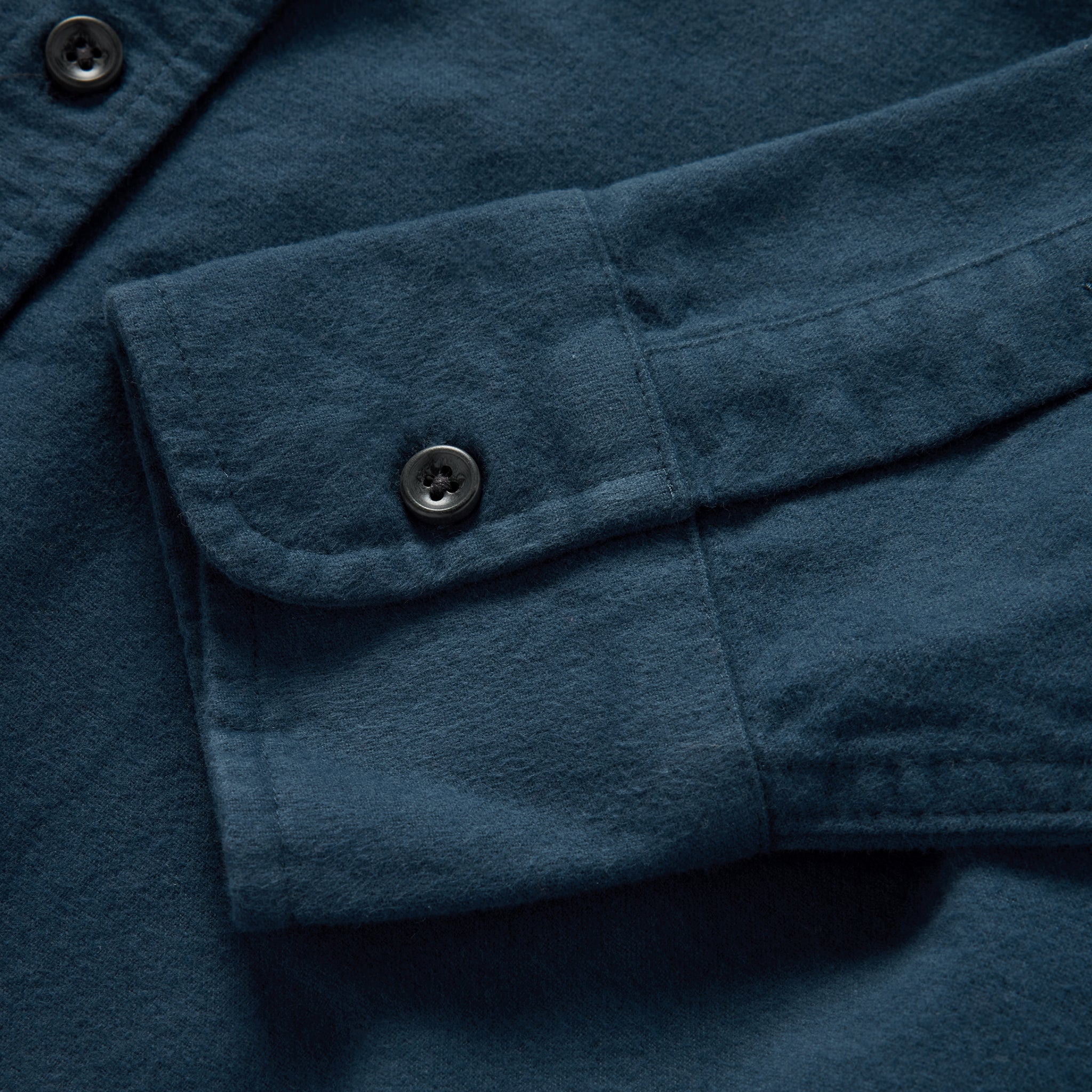 material shot of the cuffs on The Yosemite in Prussian Blue, Wovens by Taylor Stitch