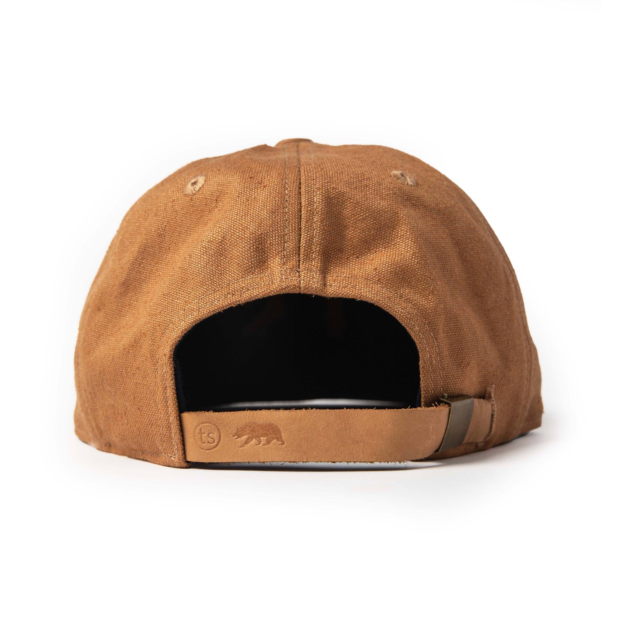 material shot of The Ball Cap in Tobacco Boss Duck from the back, Accessories by Taylor Stitch