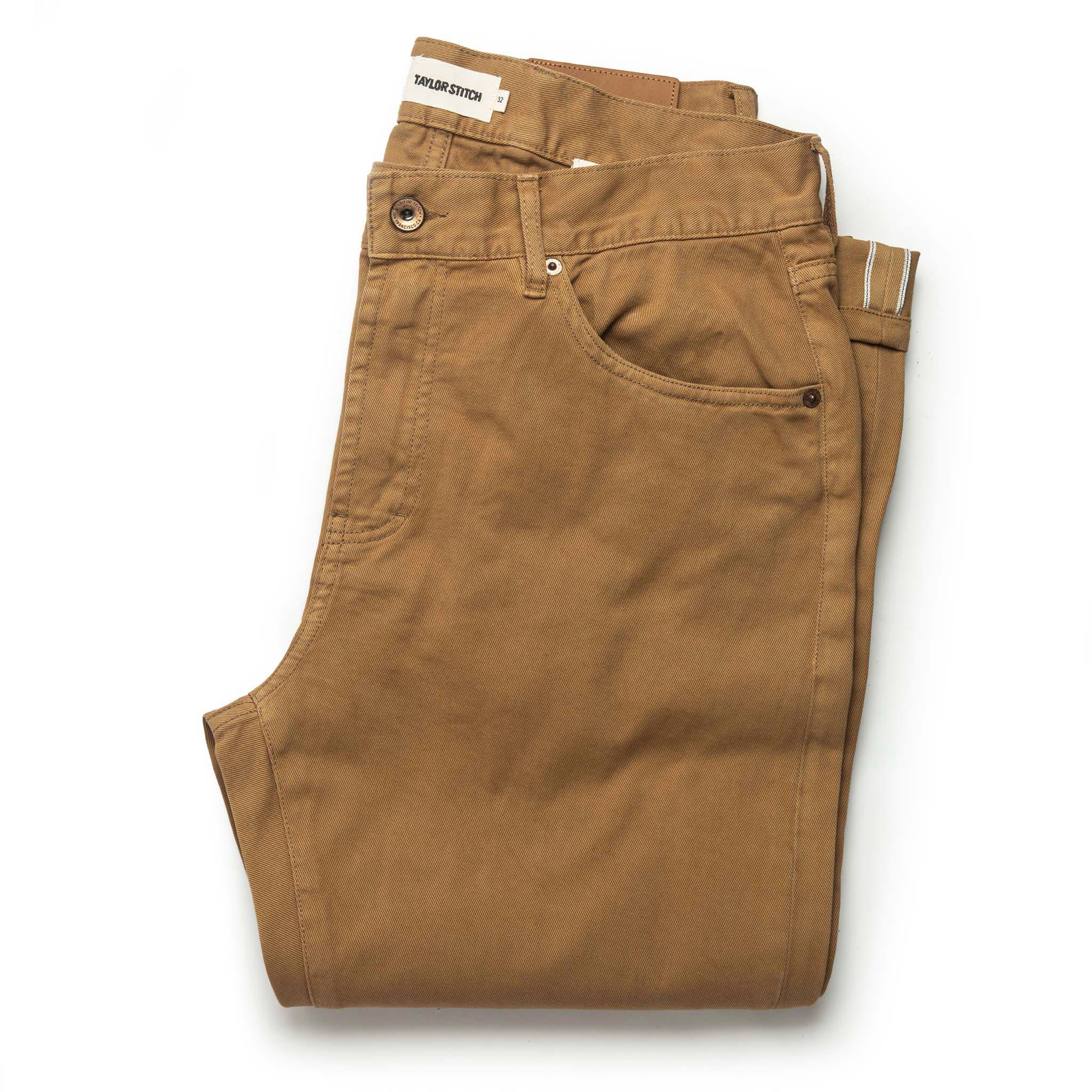The Democratic All Day Pant in British Khaki Selvage: Featured Image, Bottoms by Taylor Stitch
