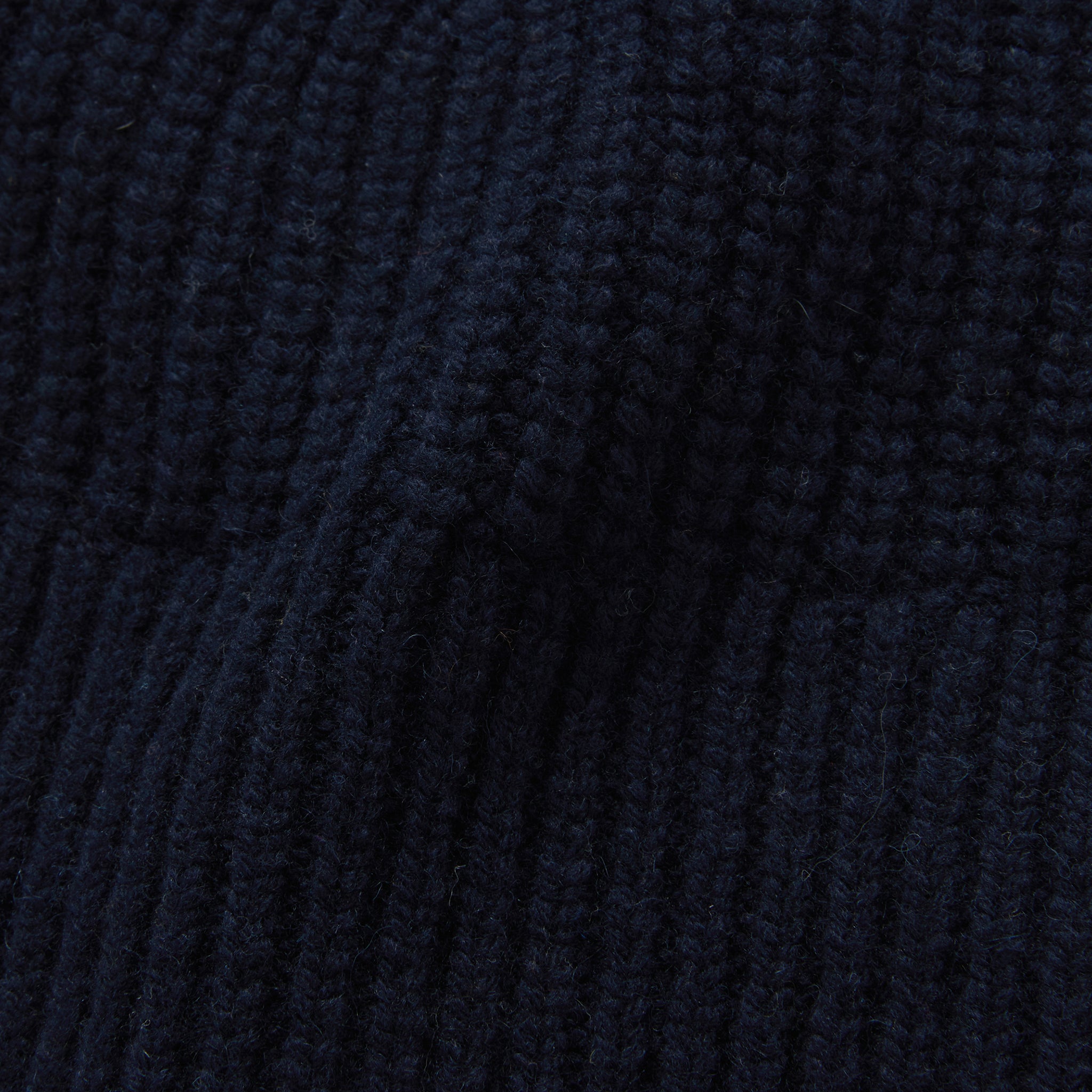 material shot of the material on The Fisherman Beanie in Dark Navy, Accessories by Taylor Stitch