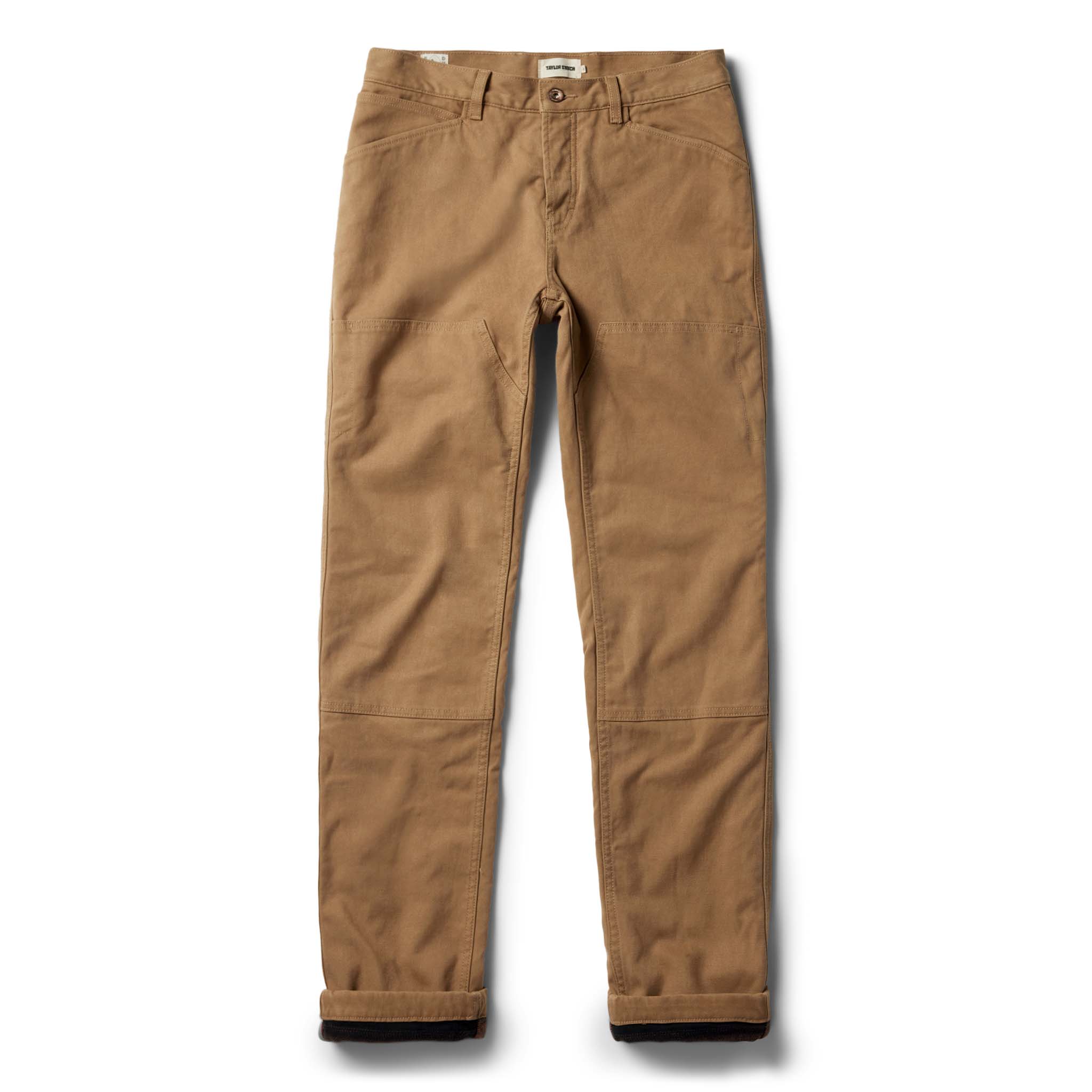 flatlay of The Lined Chore Pant in Tobacco Boss Duck, Bottoms by Taylor Stitch