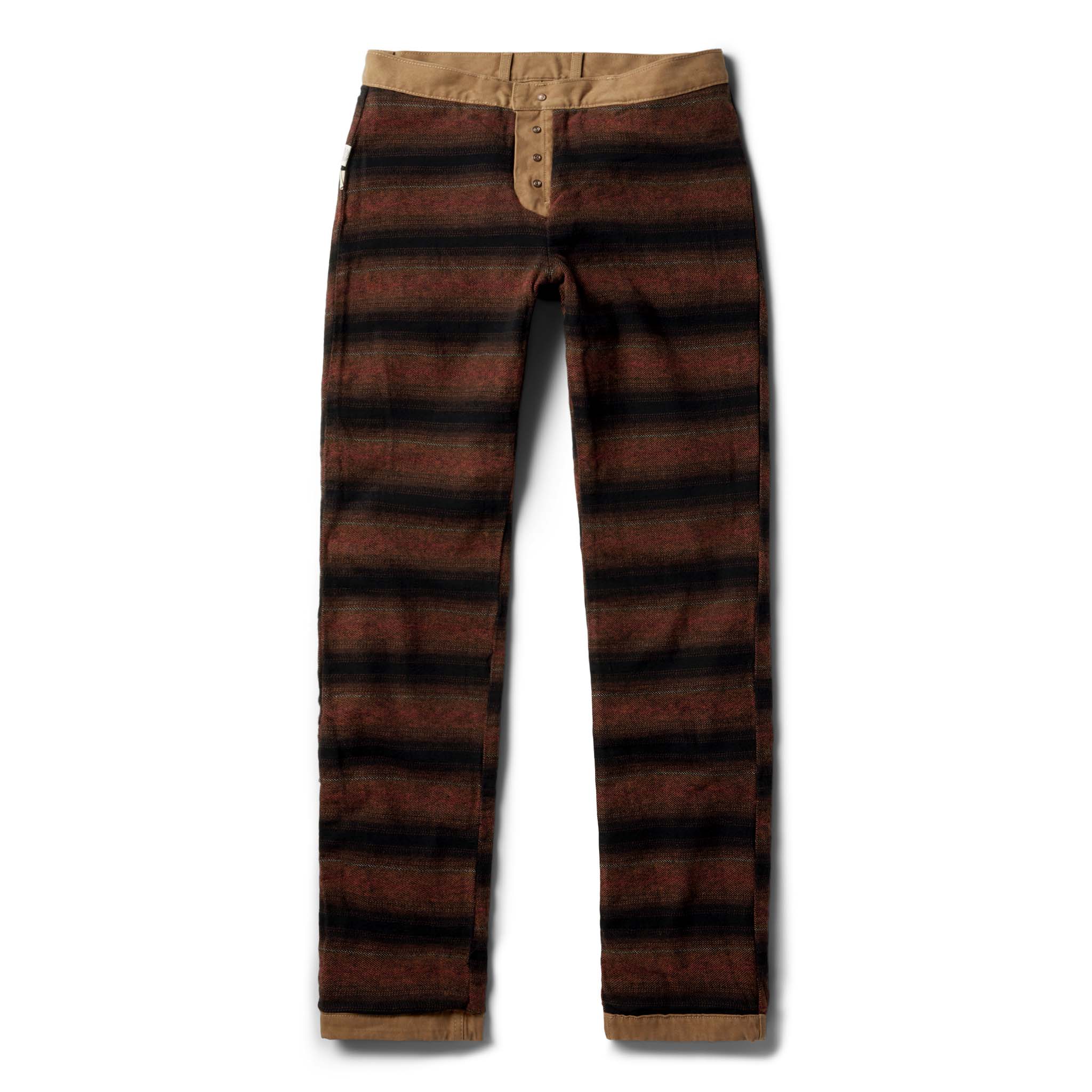 flatlay of the inside lining of The Lined Chore Pant in Tobacco Boss Duck, Bottoms by Taylor Stitch