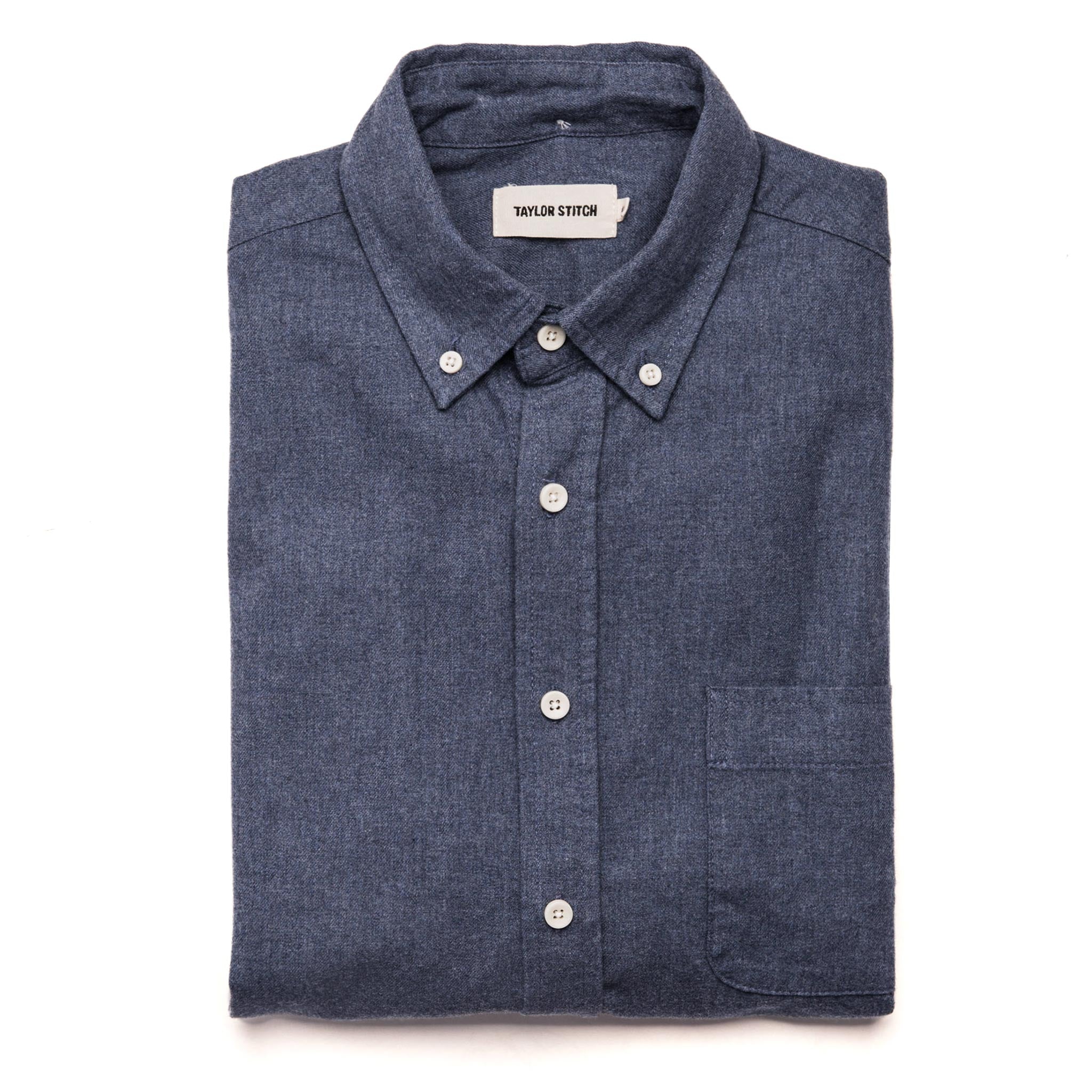 The Jack in Brushed Heather Navy: Featured Image, Wovens by Taylor Stitch
