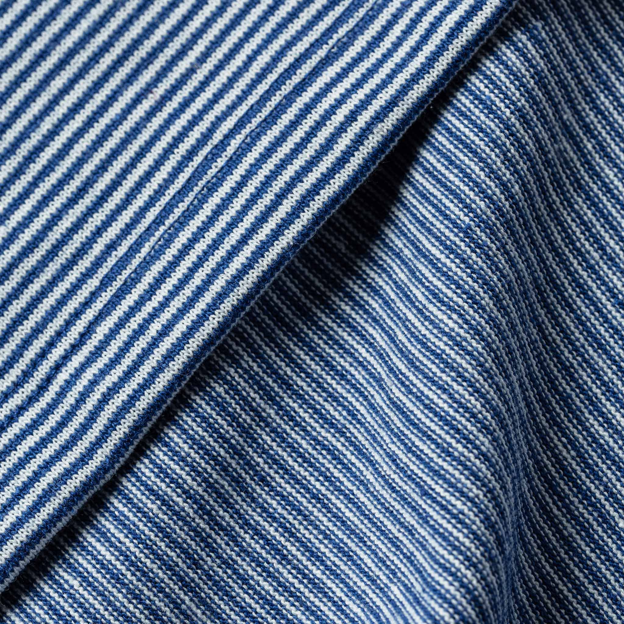 bottom material shot of The Heavy Bag Ringer in Royal Blue Stripe, Knits by Taylor Stitch