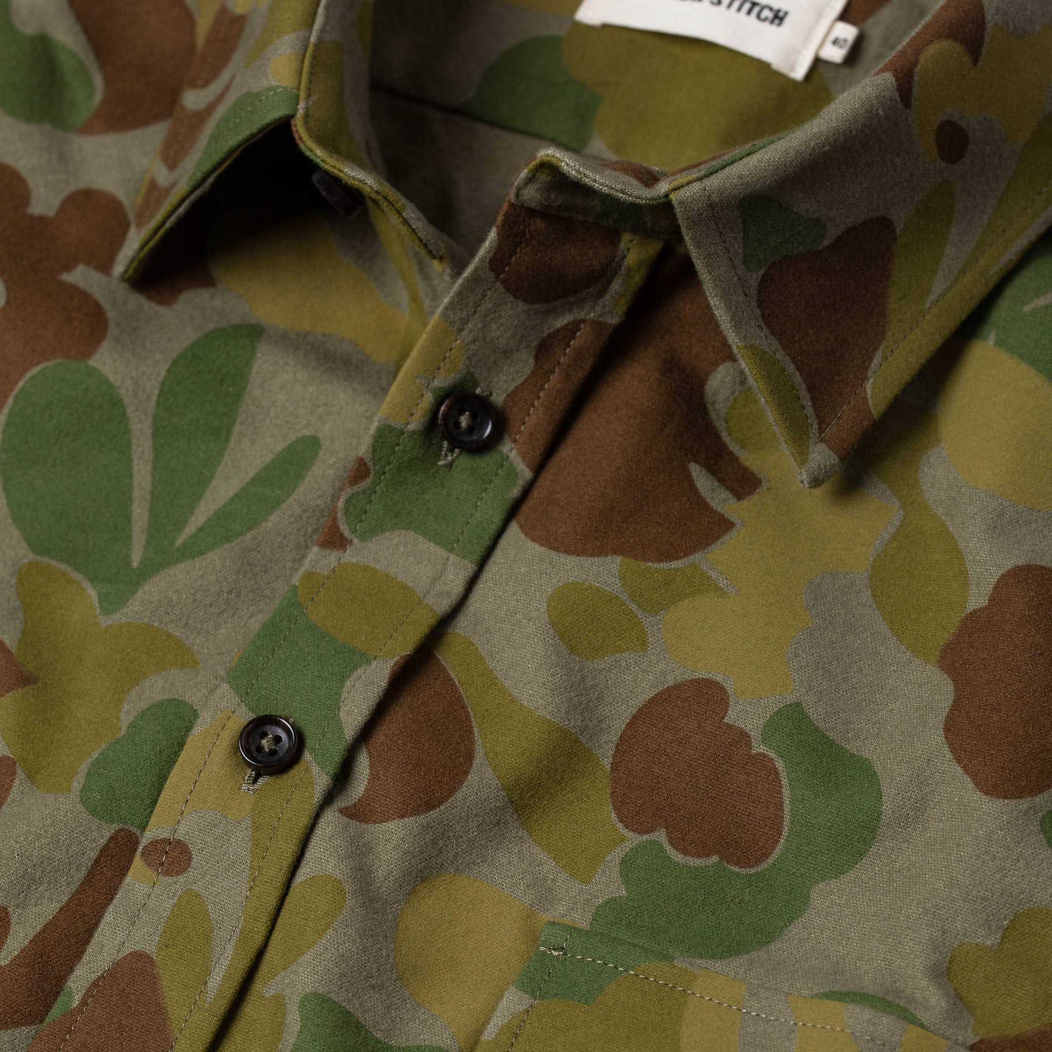 material shot of collar, Wovens by Taylor Stitch