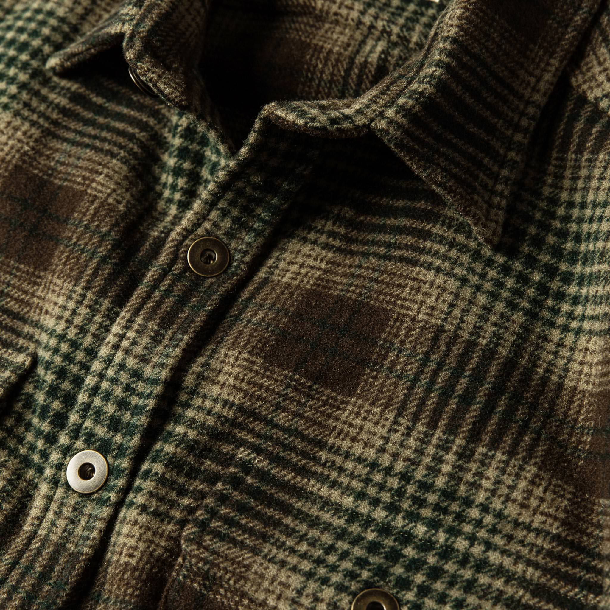material shot of fabric detail, collar, Wovens by Taylor Stitch