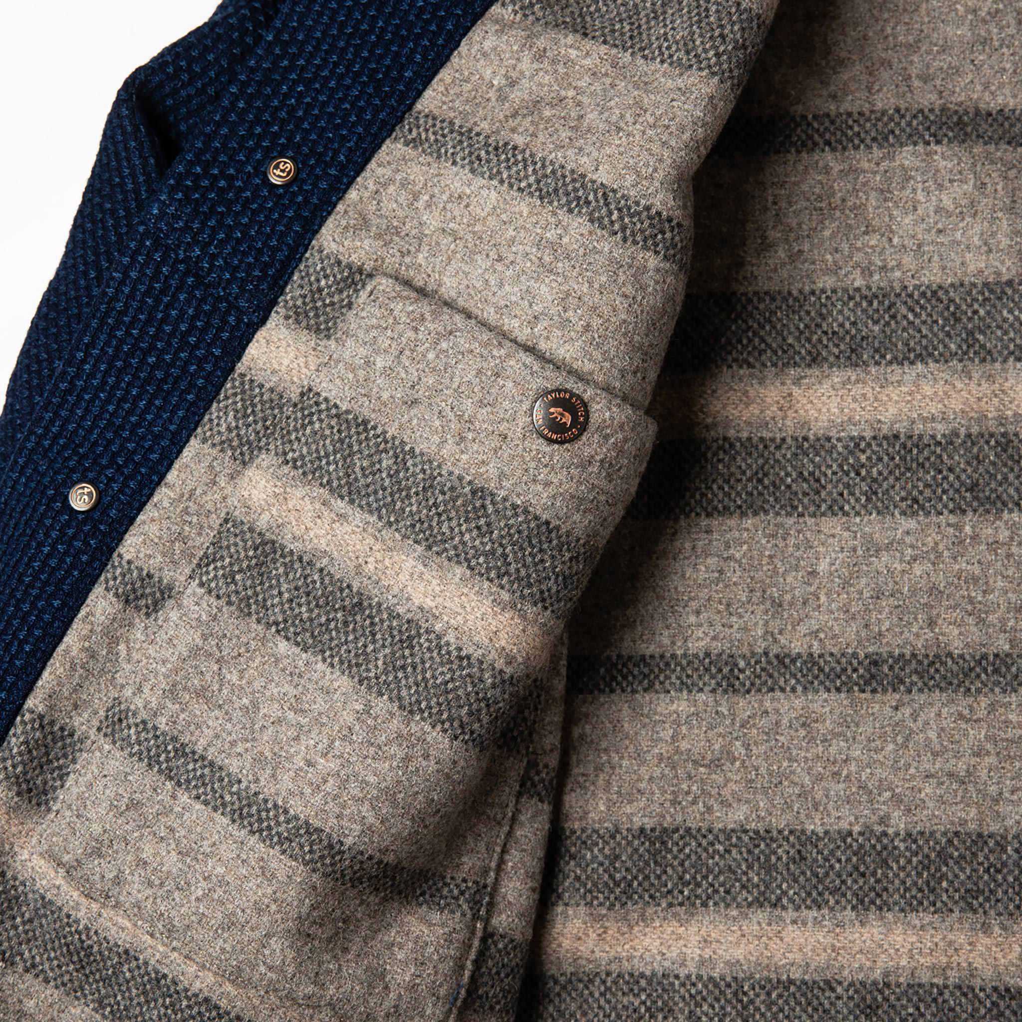 interior fabric material shot, Outerwear by Taylor Stitch