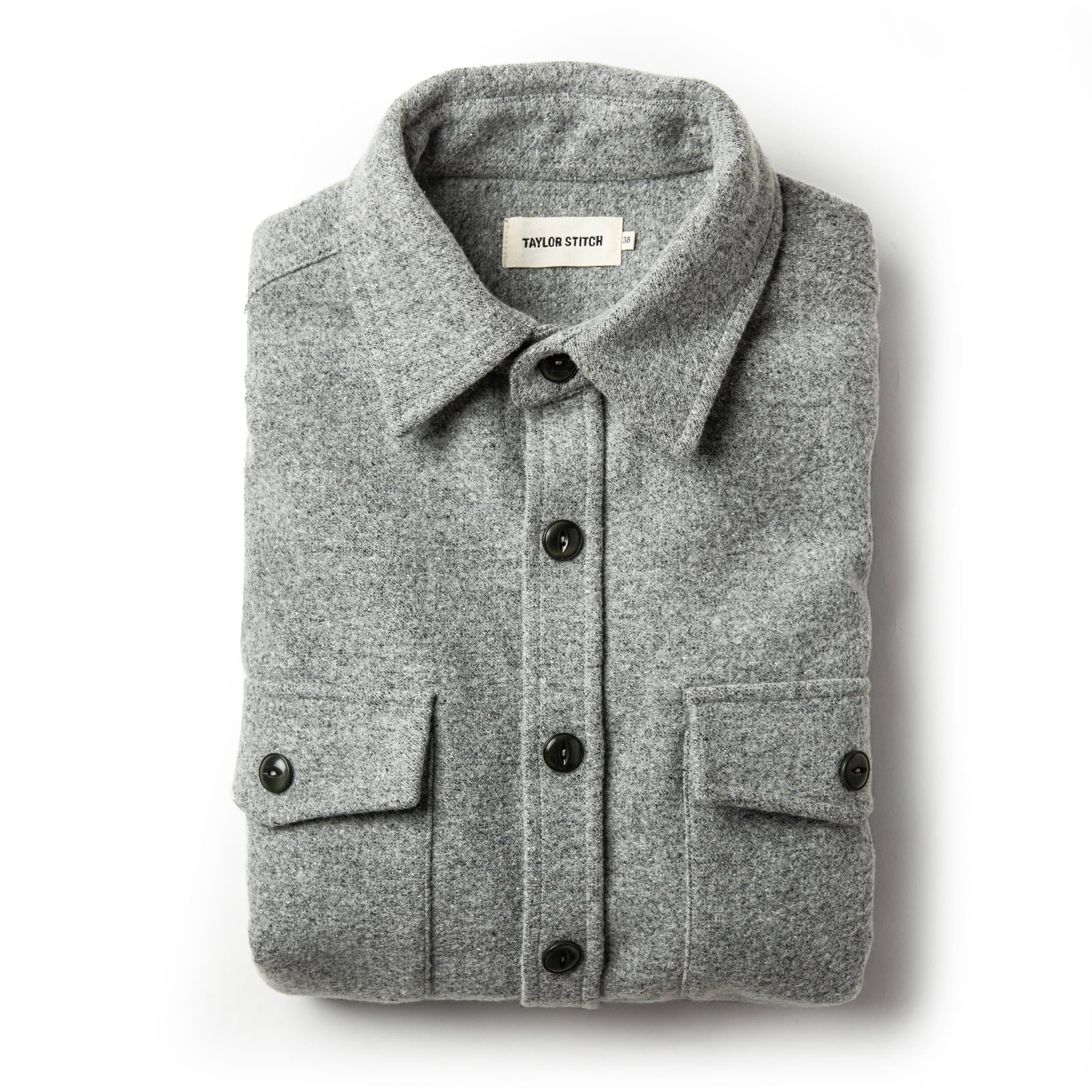 The Maritime Shirt Jacket in Ash Donegal: Featured Image, Wovens by Taylor Stitch