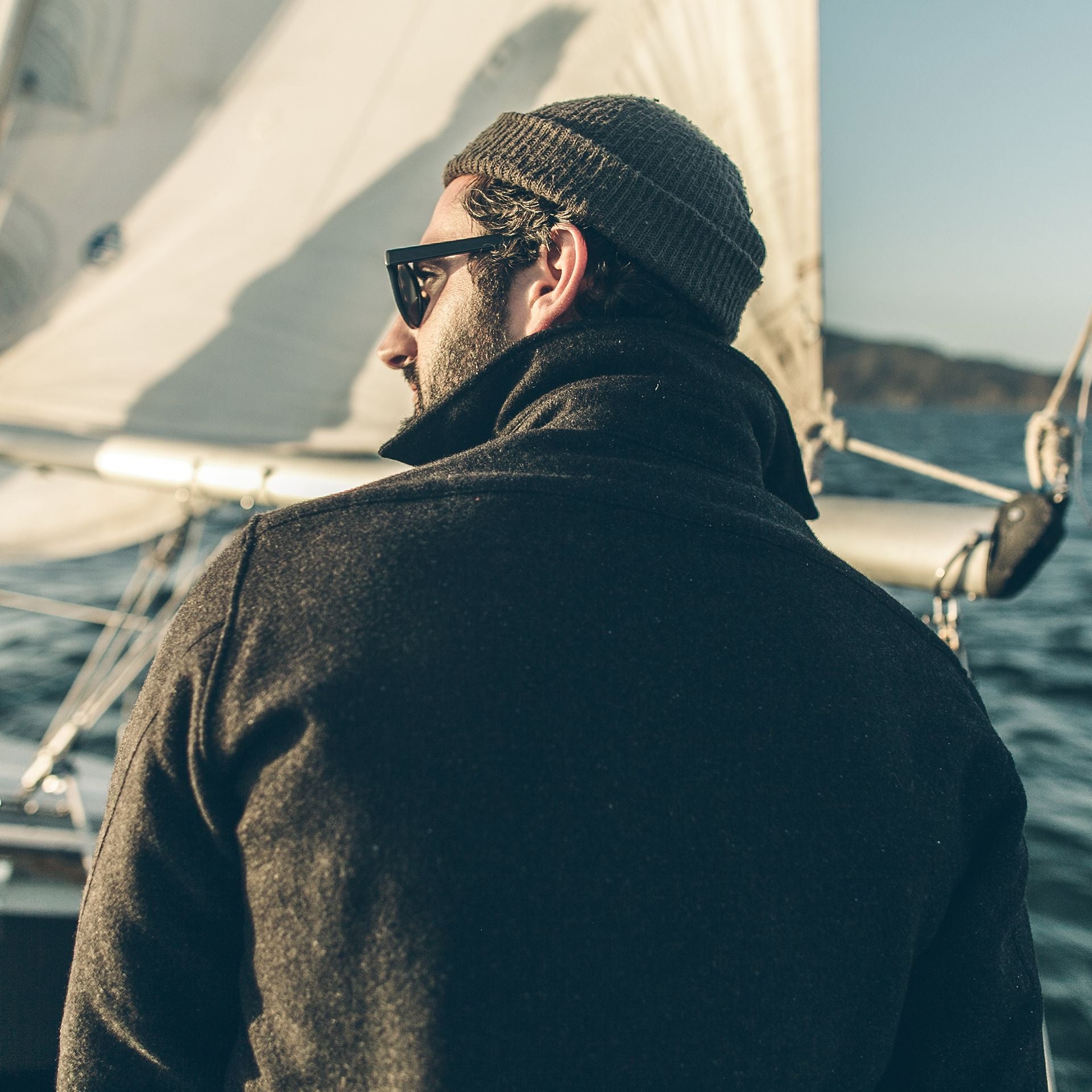 The Maritime Shirt Jacket in Charcoal Donegal Wool: Alternate Image 4, Wovens by Taylor Stitch