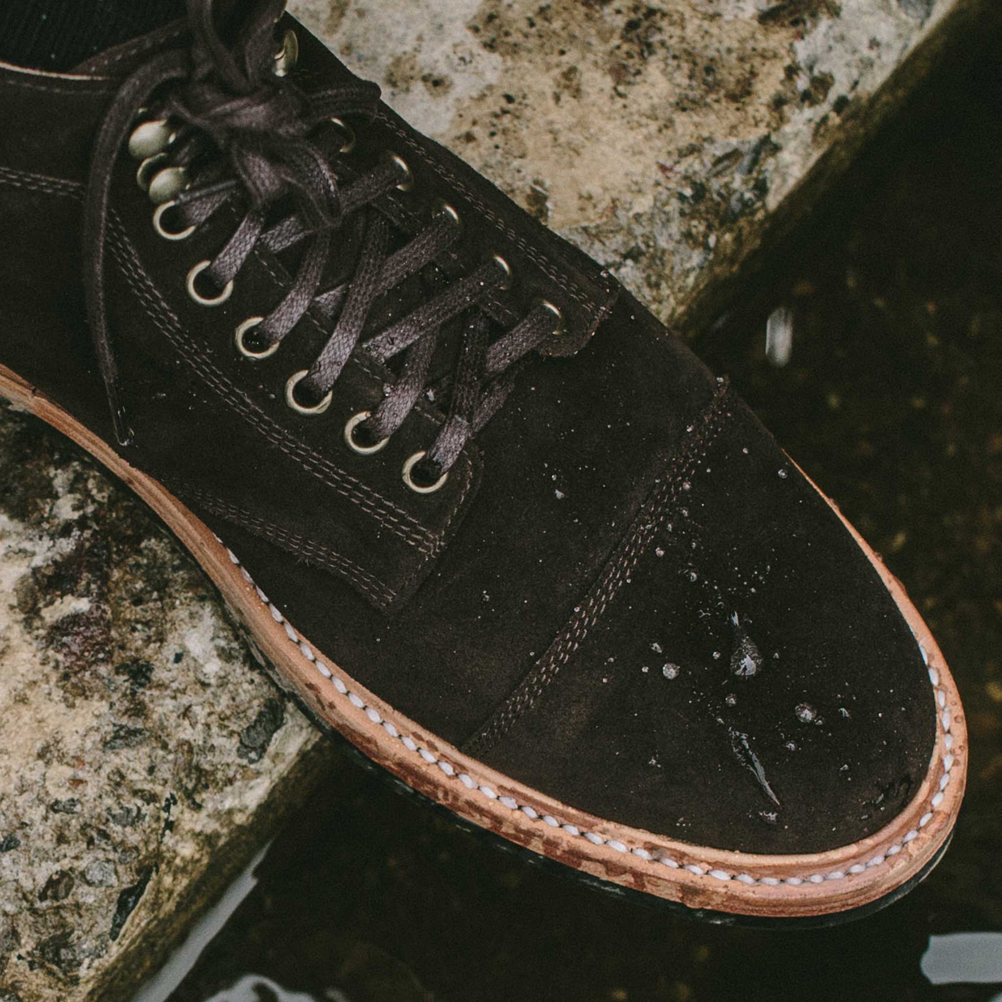 The Moto Boot in Weatherproof Chocolate Suede: Alternate Image 5, Footwear by Taylor Stitch